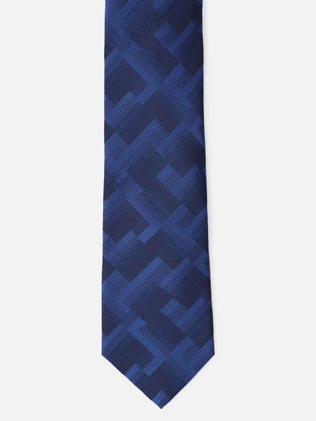 

Van Heusen Men Navy Blue & Black Printed Broad Tie