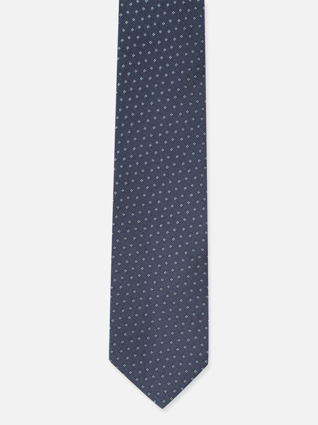 

Van Heusen Men Navy Blue & White Printed Broad Tie