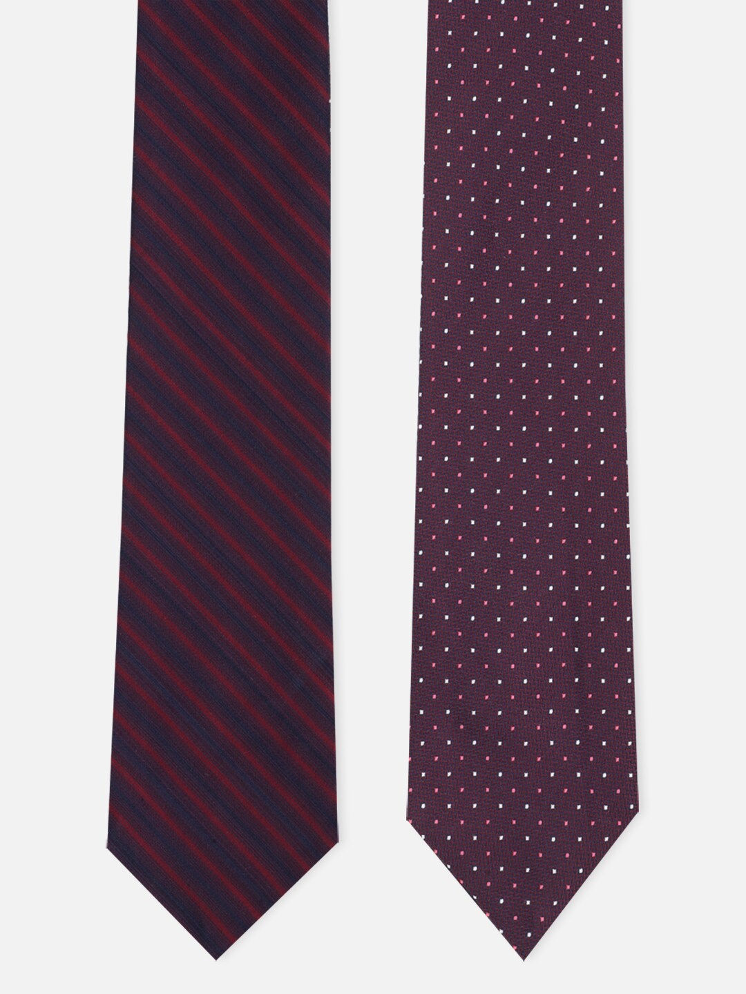 

Van Heusen Men Maroon & White Printed Broad Tie