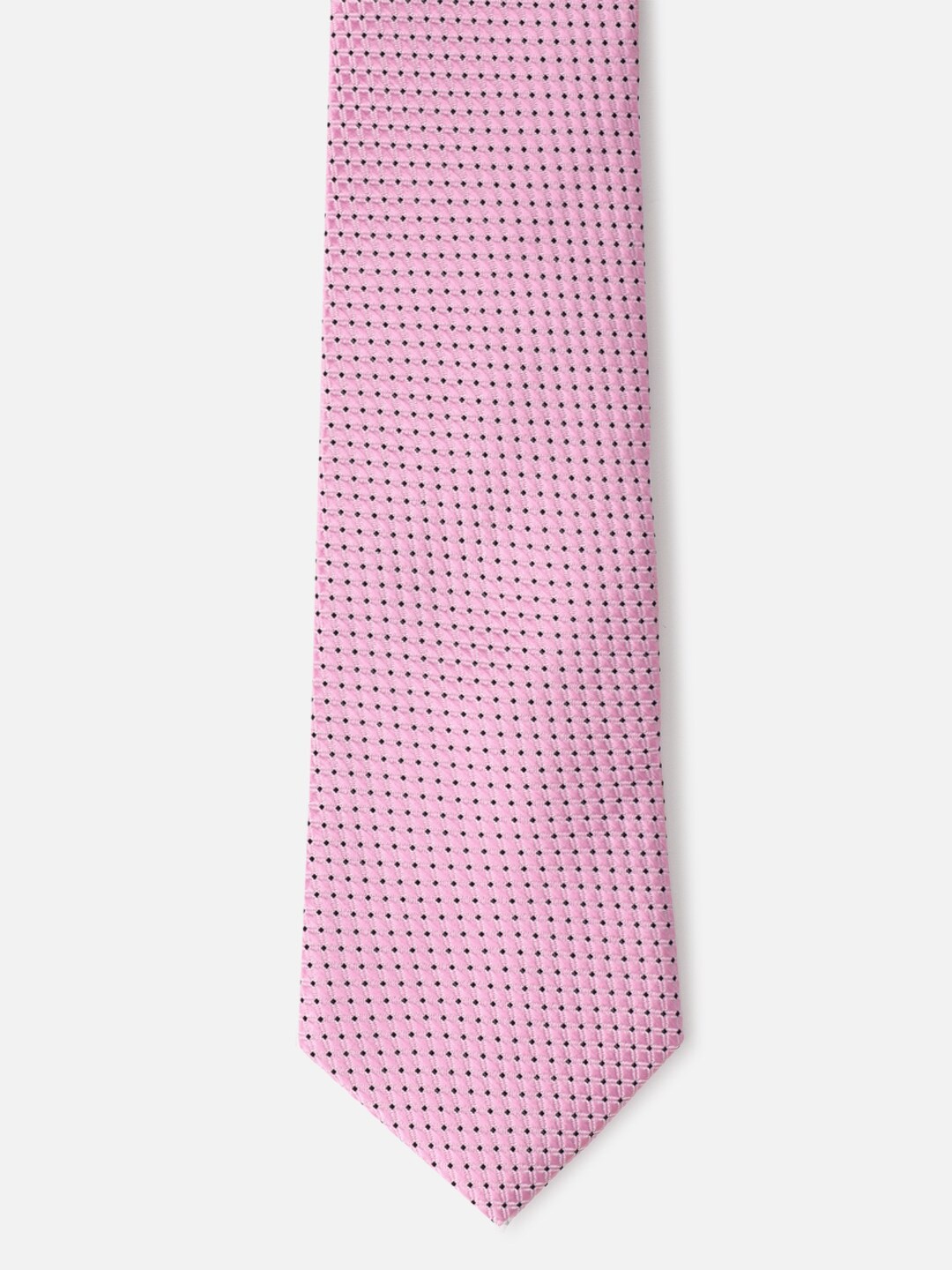 

Van Heusen Men Pink & Black Printed Broad Tie