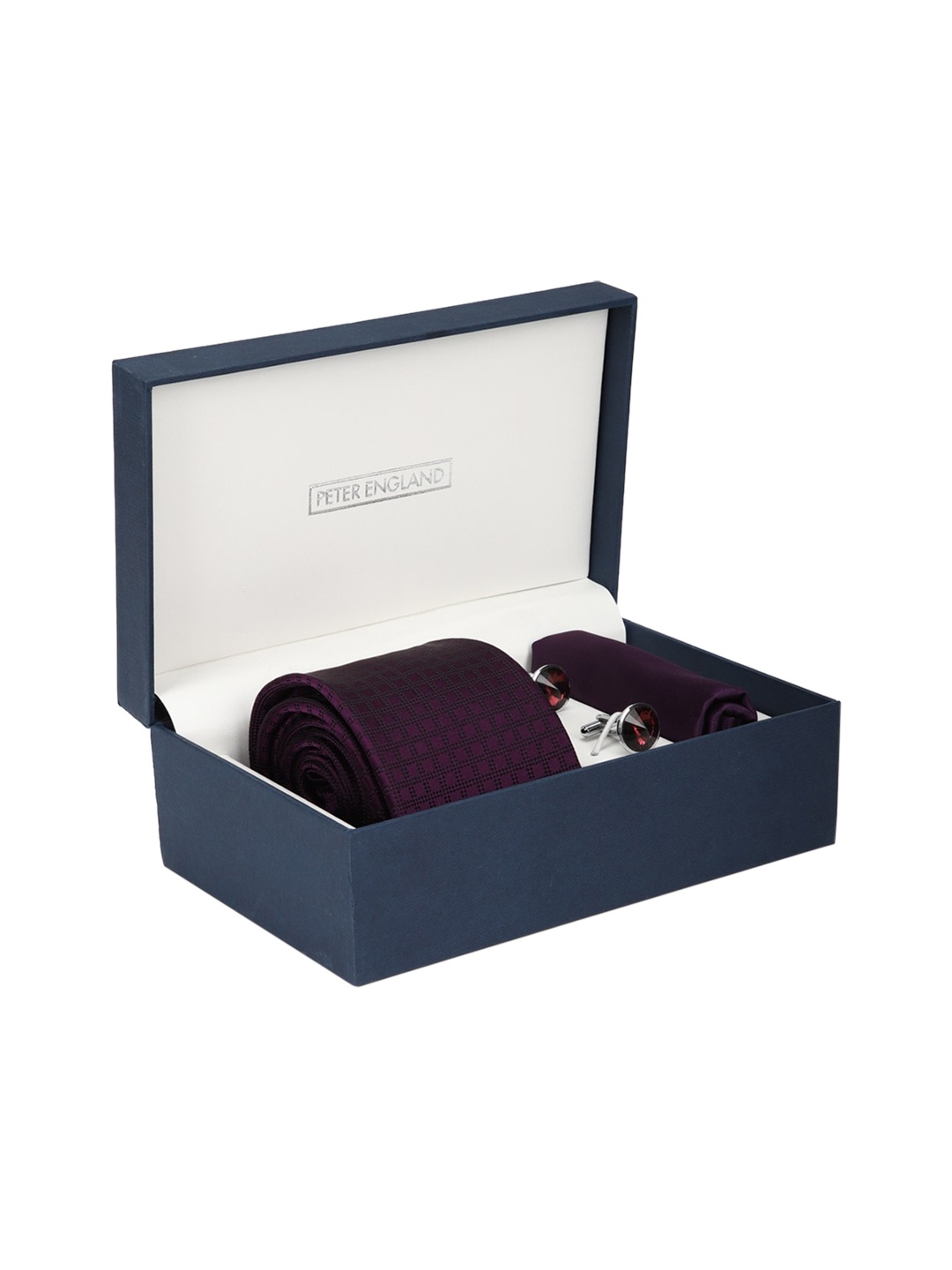 

Peter England Men Purple Solid Accessory Gift Set