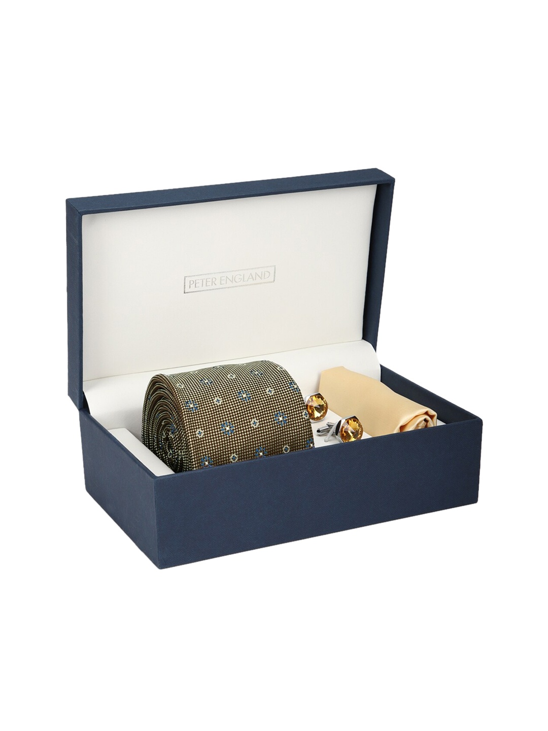 

Peter England Men Green Printed Accessory Gift Set
