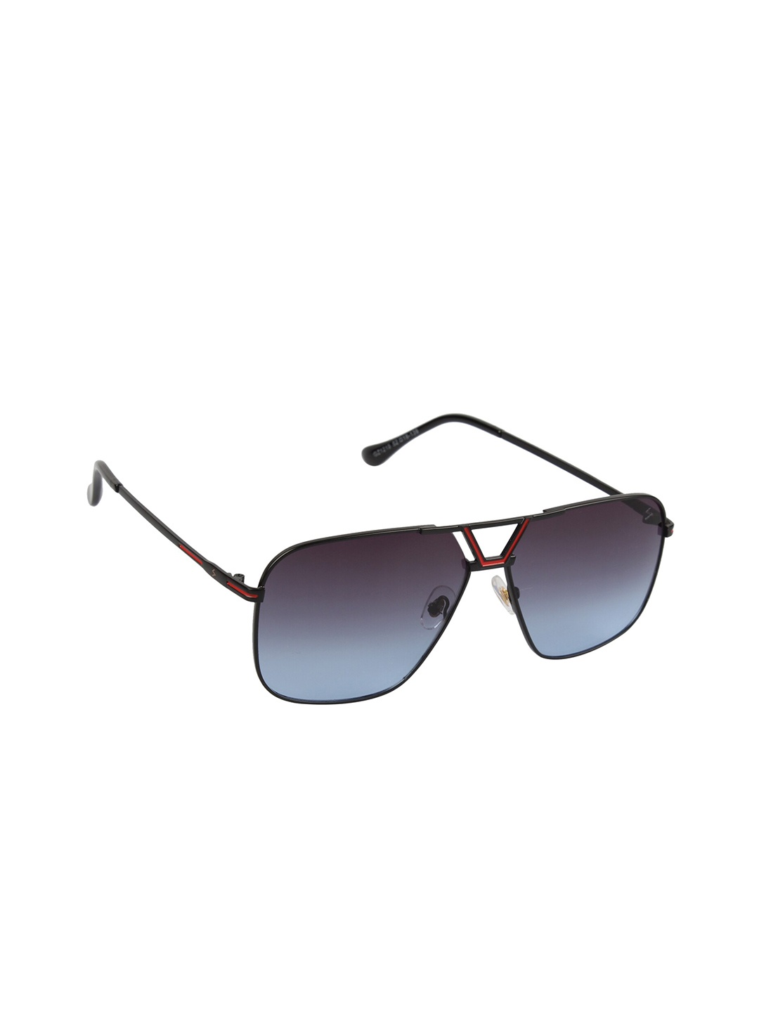 

Scavin Men Grey Lens & Black Square Sunglasses with UV Protected Lens-S1219 BLK SMKBLU