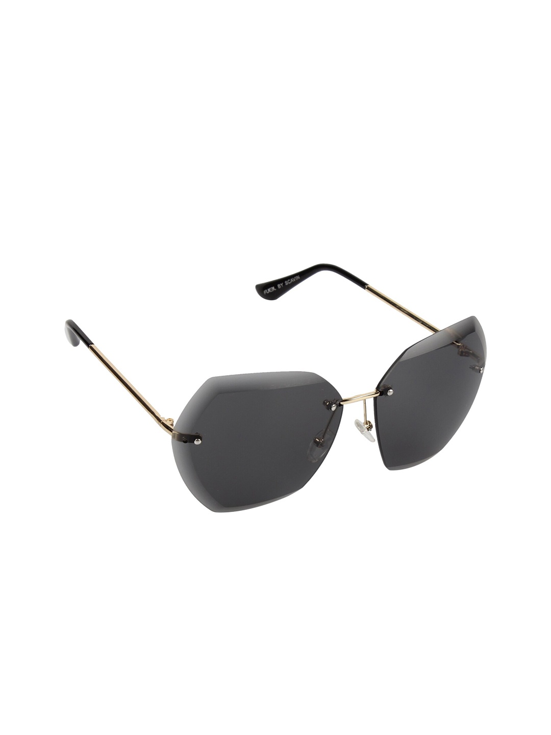

Scavin Women Grey Lens & Gold-Toned Square Sunglasses with UV Protected Lens-S628 GLDGRY