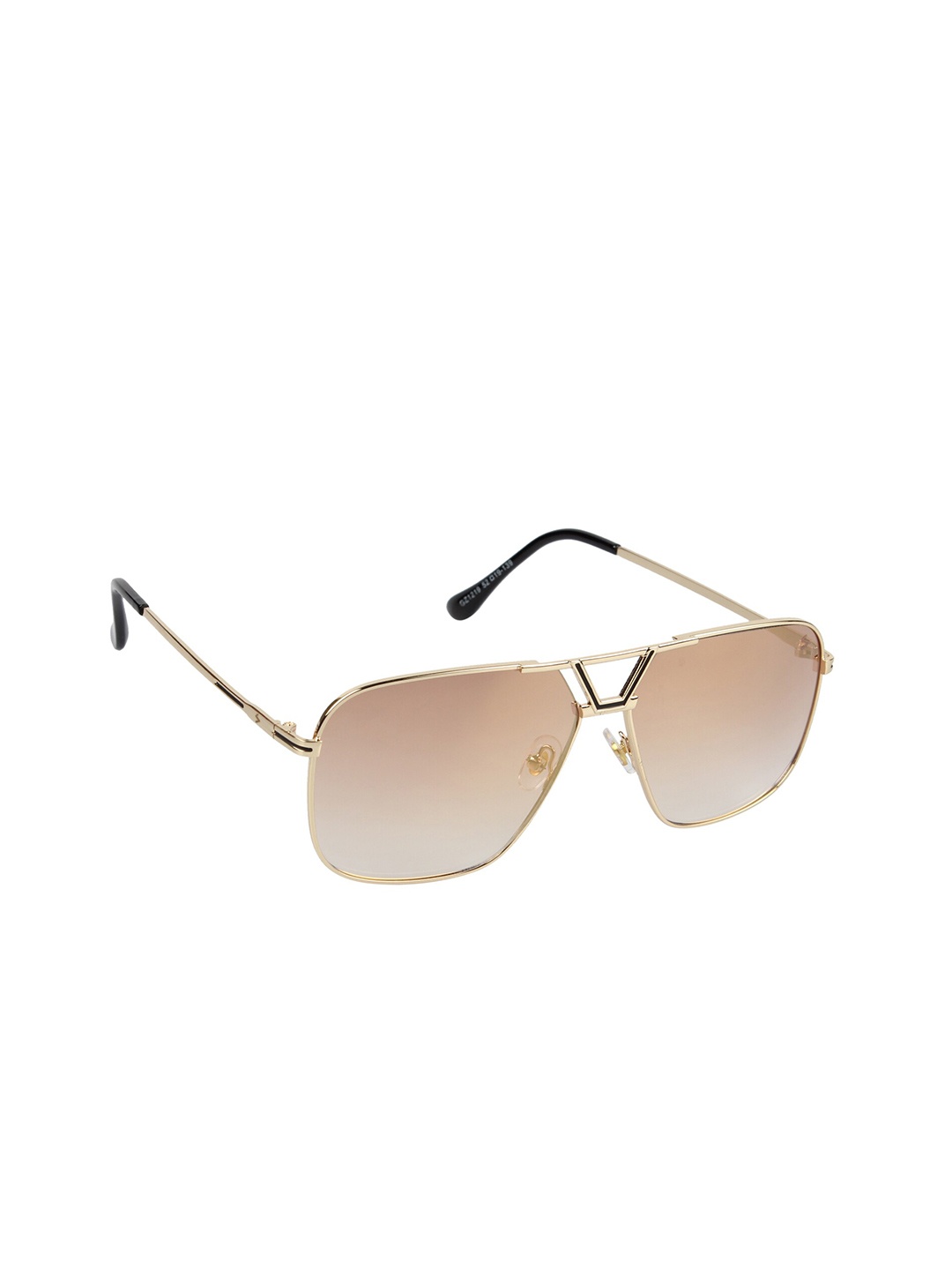 

Scavin Men Brown Lens & Gold-Toned Sunglasses with UV Protected Lens-S1219 GLD MRCRY