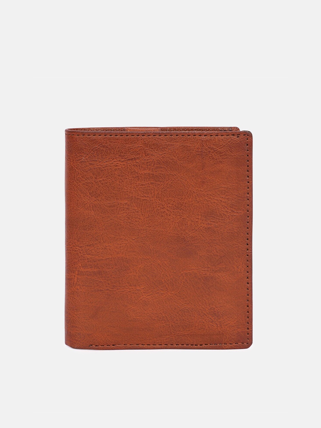 

SAMTROH Men Tan Solid PU Two Fold Wallet