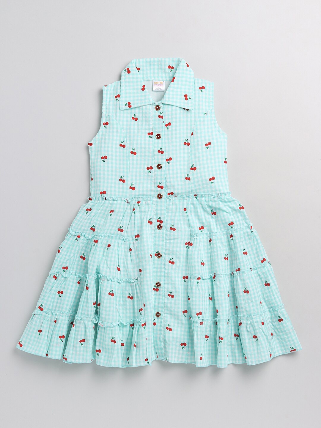 

Nottie Planet Green Cotton Dress