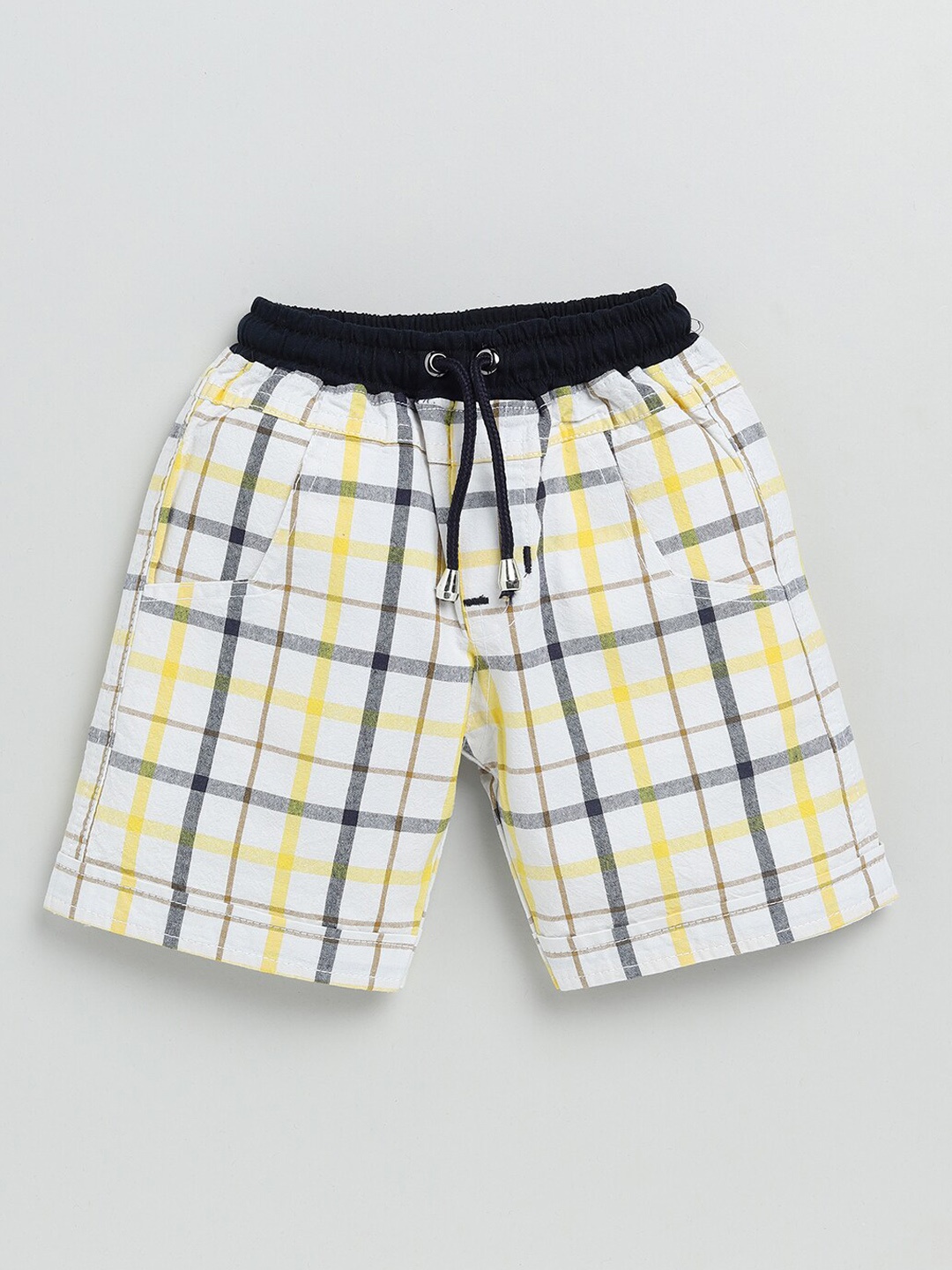 

Nottie Planet Boys Yellow Checked Shorts