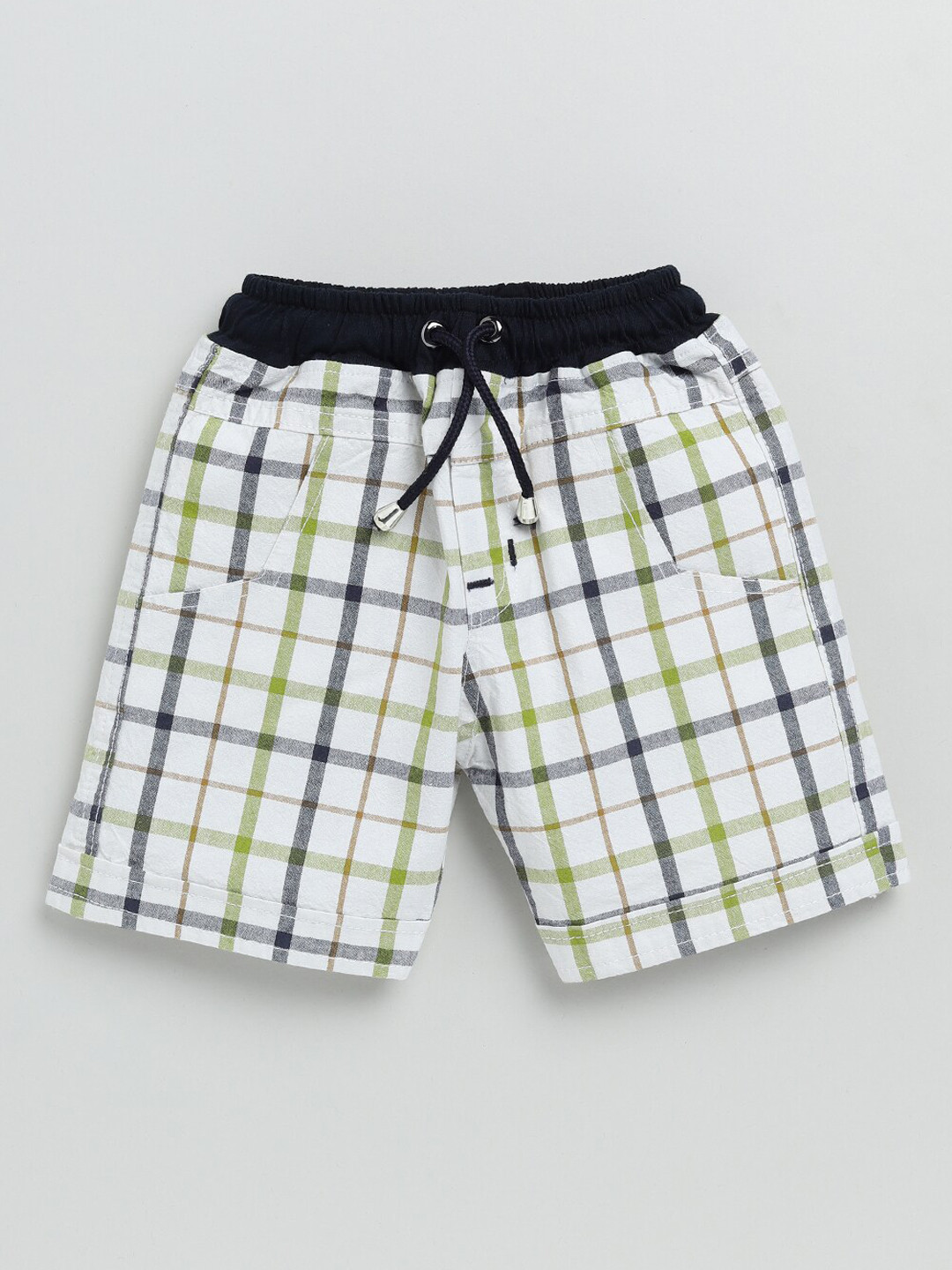 

Nottie Planet Boys Green & Blue Checked Shorts