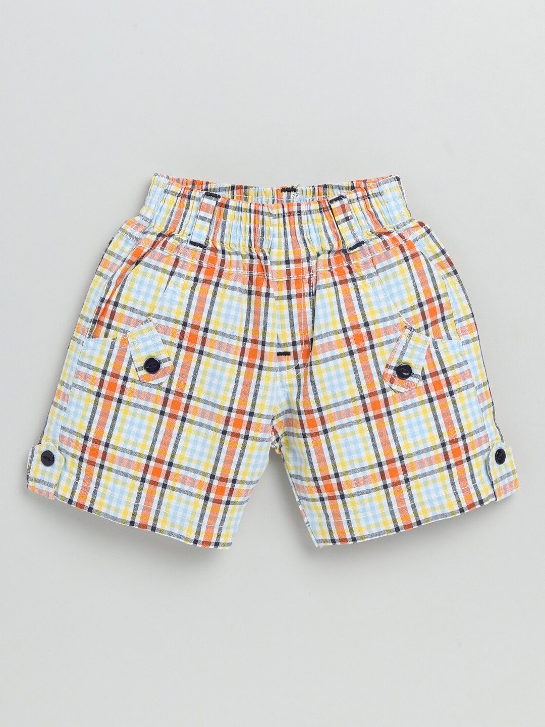 

Nottie Planet Boys Orange Checked Shorts