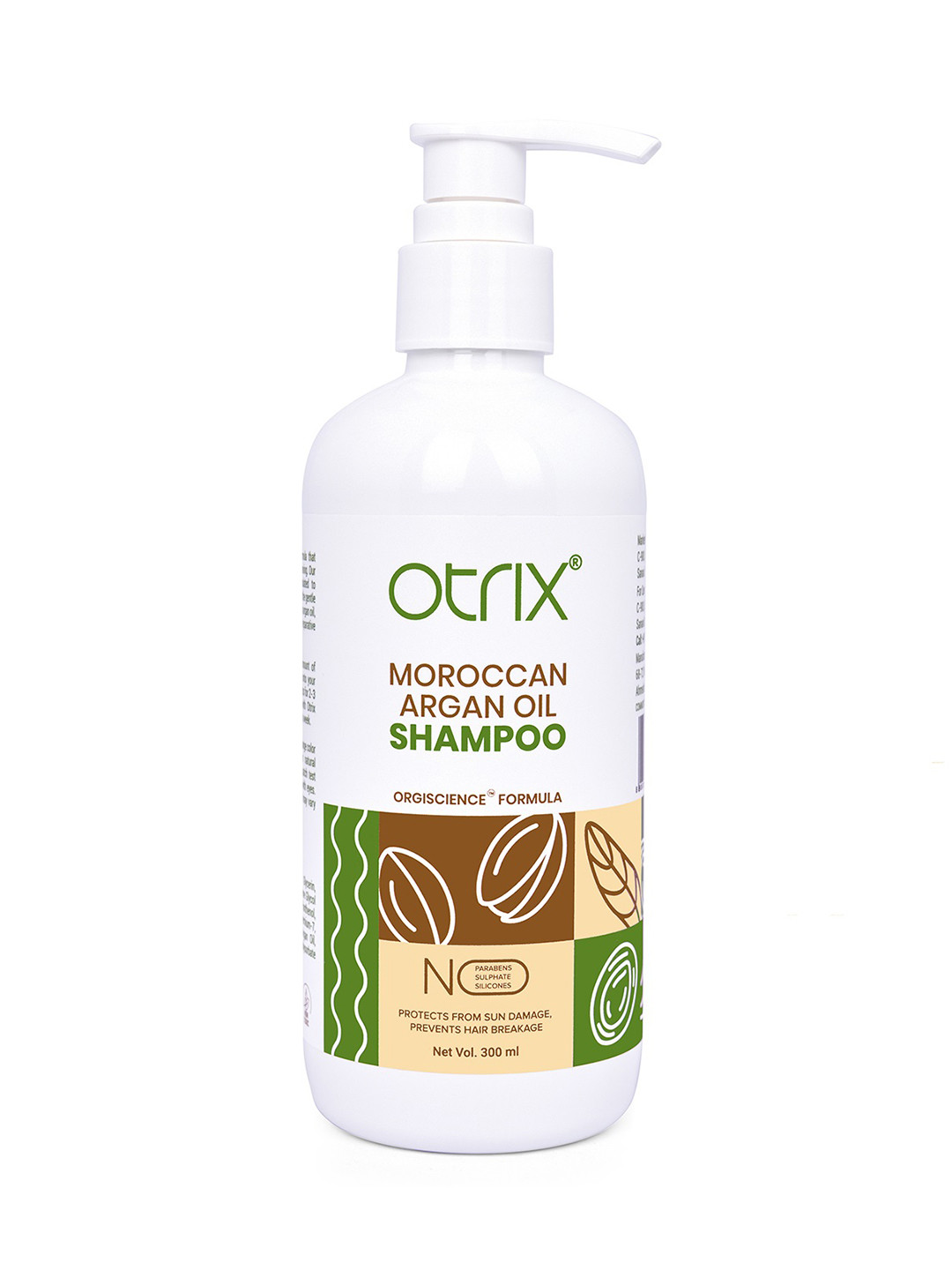 

Otrix Moroccan Argan Oil Shampoo for Healthier & Frizz Free Hair - 300 ml, White