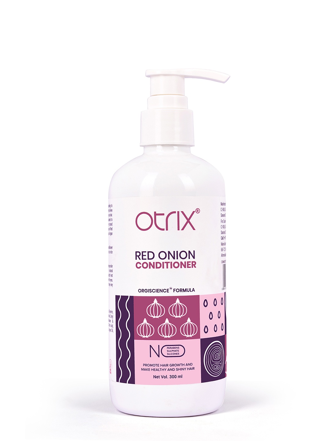 

Otrix Red Onion Black Seed Oil Hair Conditioner To Soften & Strengthen Hair - 300 ml, White