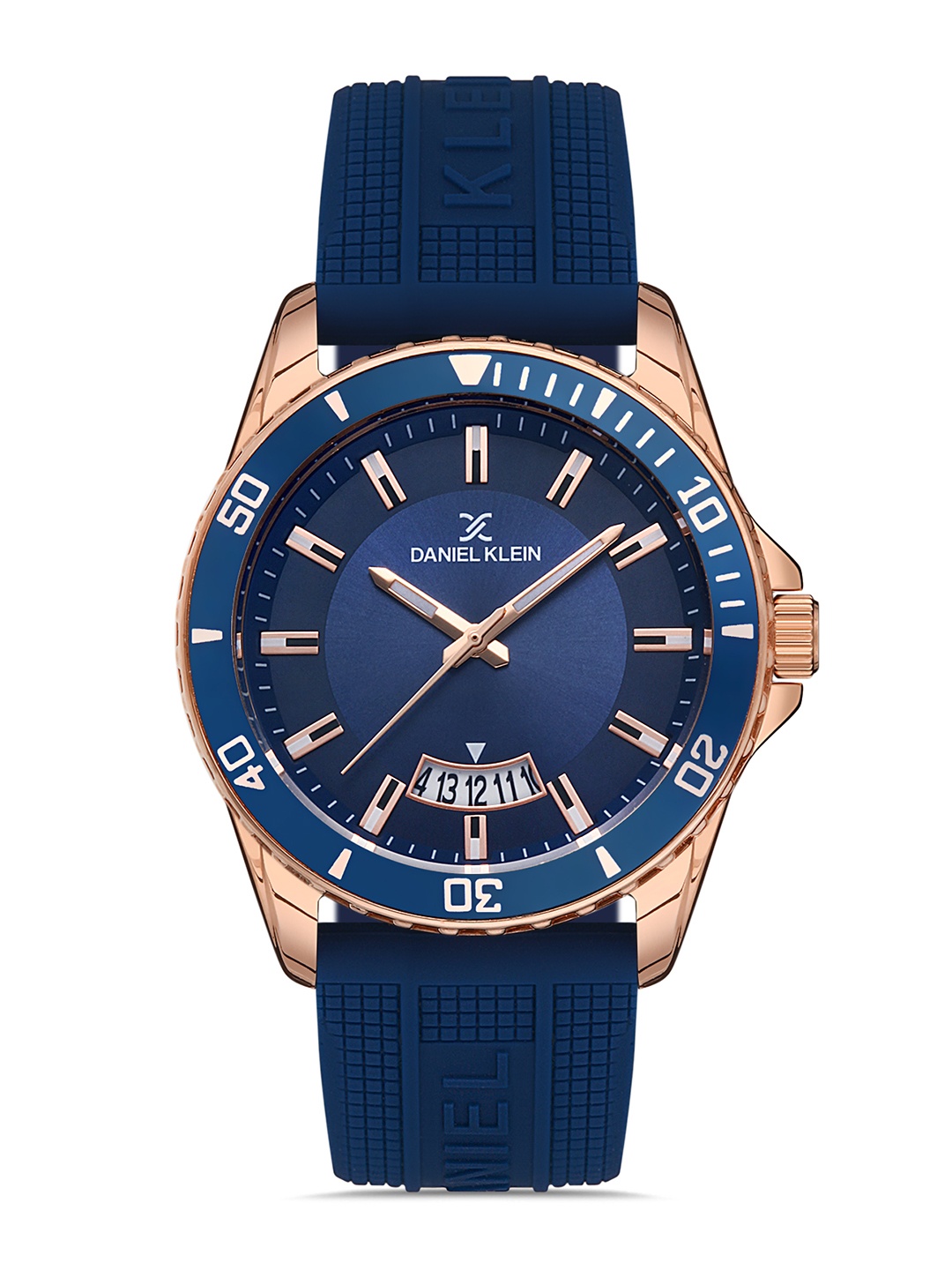 

Daniel Klein Men Rose Gold-Toned Dial & Blue Straps Analogue Watch