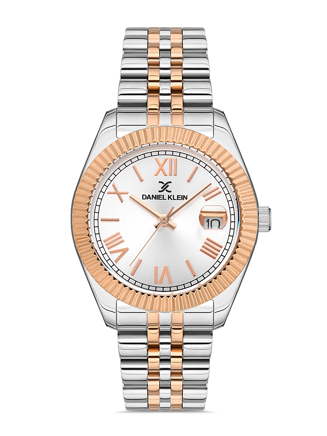 

Daniel Klein Women Gold-Toned Dial & Silver Toned Stainless Steel Bracelet Style Straps Analogue Watch