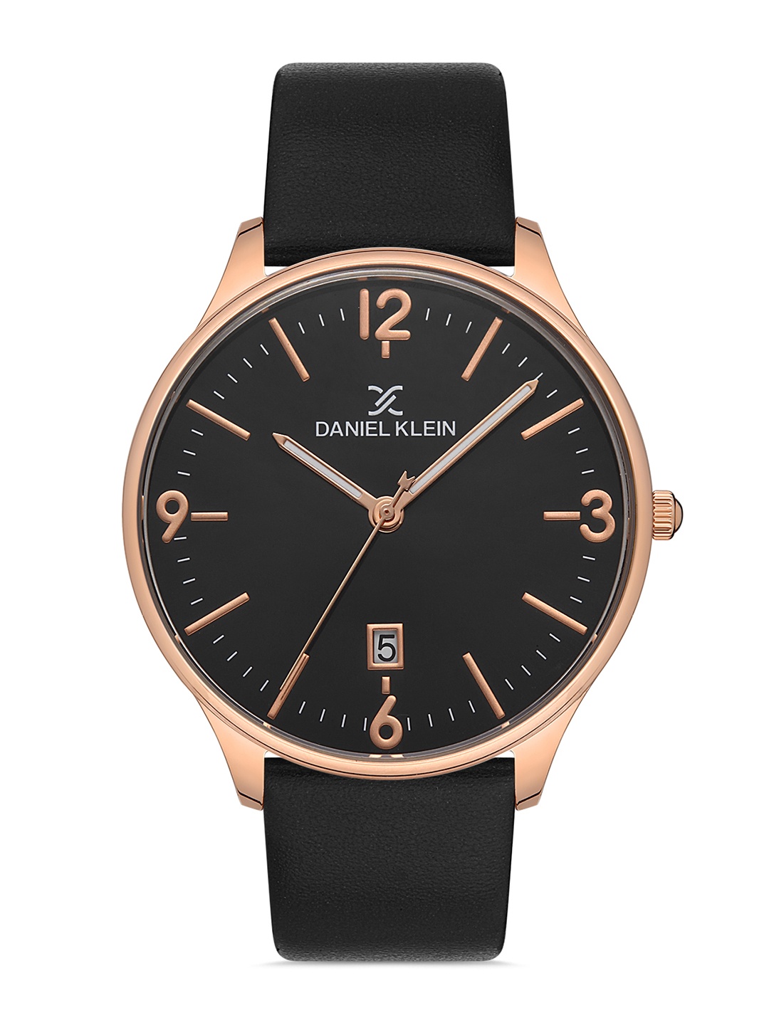 

Daniel Klein Men Pink Dial & Black Leather Straps Analogue Watch DK 1 13064-3