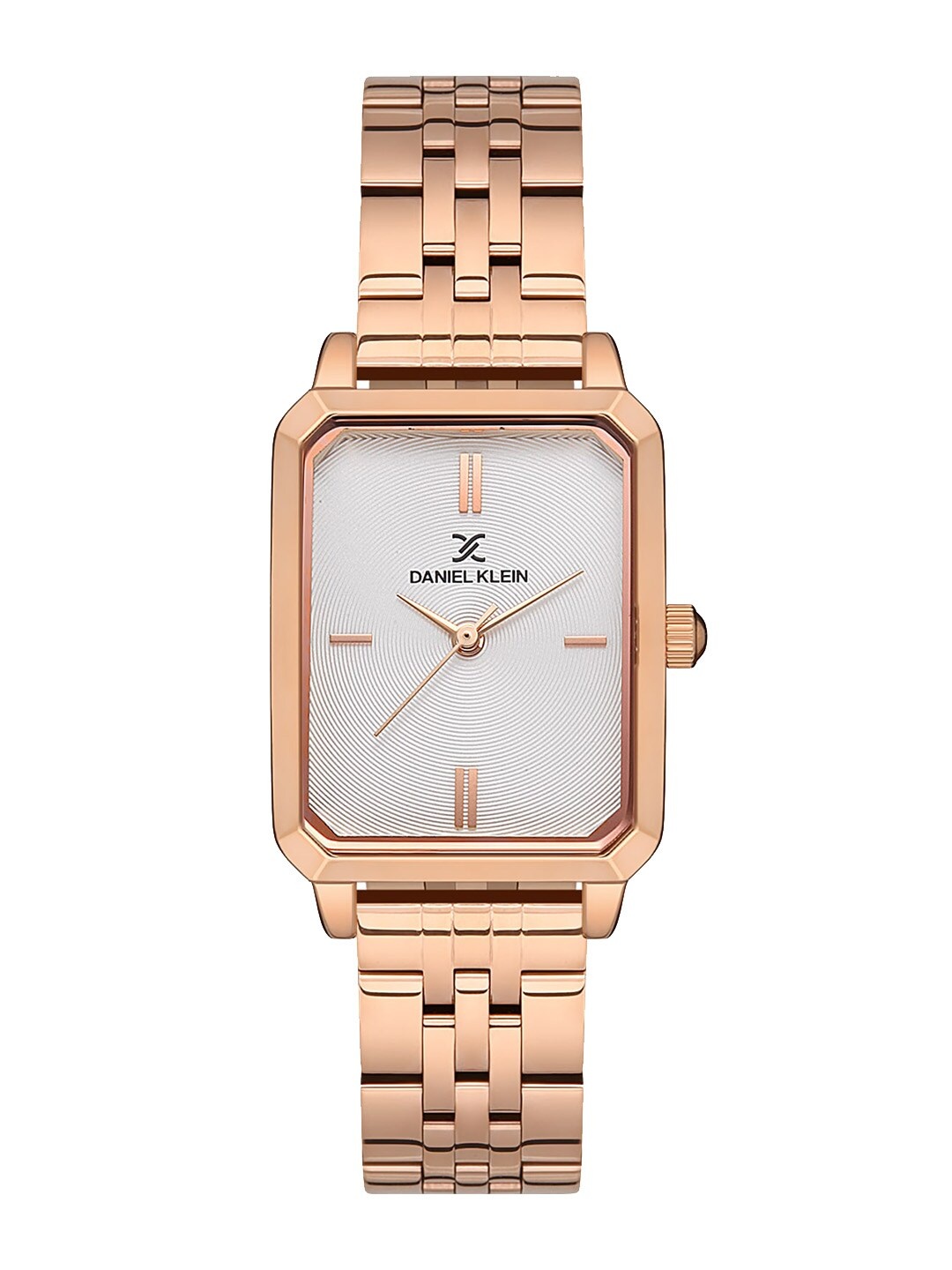 

Daniel Klein Women Pink Embellished Dial & Rose Gold Toned Stainless Steel Bracelet Style Straps Analogue Watch DK 1 13126-3