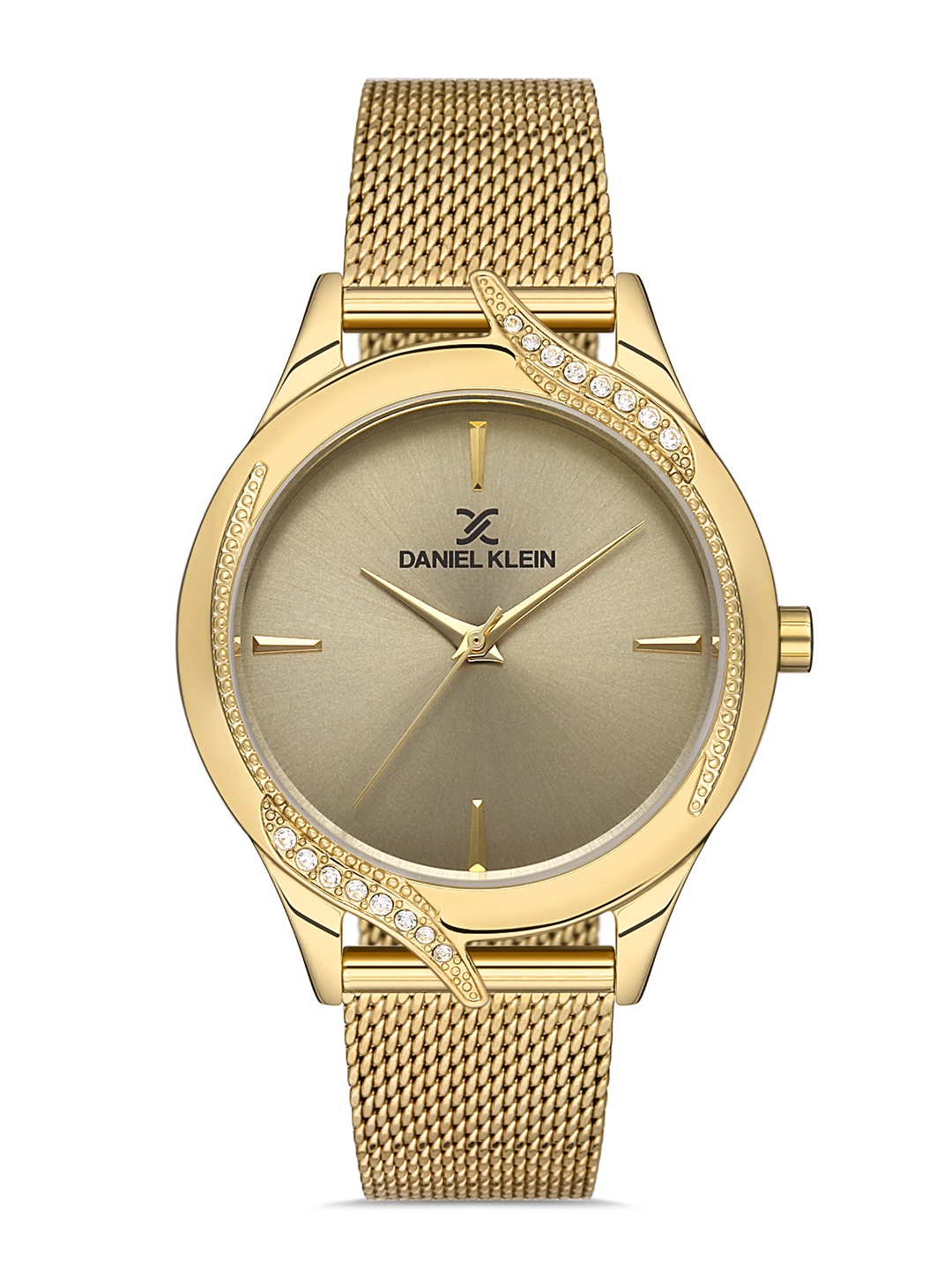 

Daniel Klein Women Gold-Toned Embellished Dial & Gold Toned Bracelet Style Straps Analogue Watch DK 1 13121-6