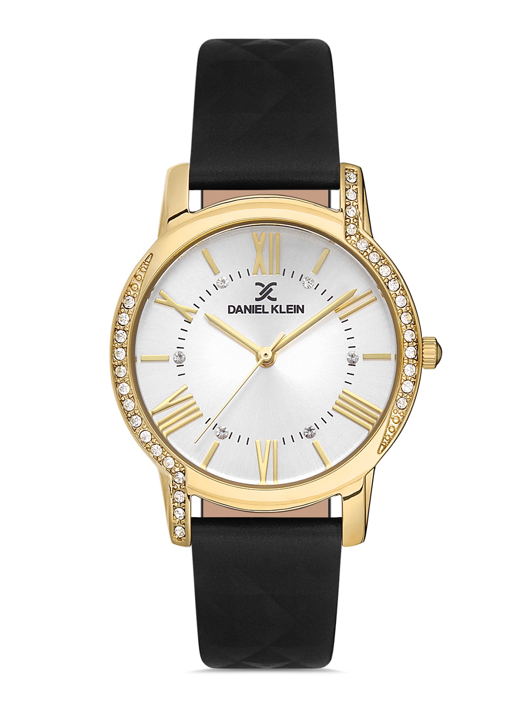 

Daniel Klein Women Gold-Toned Dial & Black Leather Straps Analogue Watch DK 1 13038-5