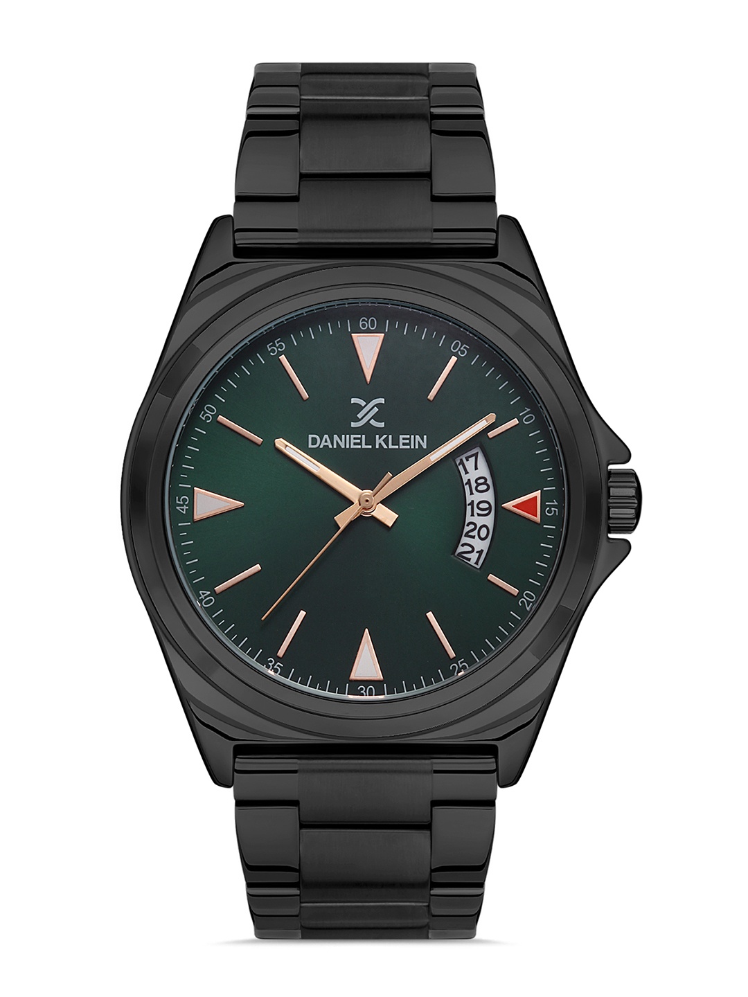 

Daniel Klein Men Black Dial & Black Stainless Steel Bracelet Style Straps Analogue Watch