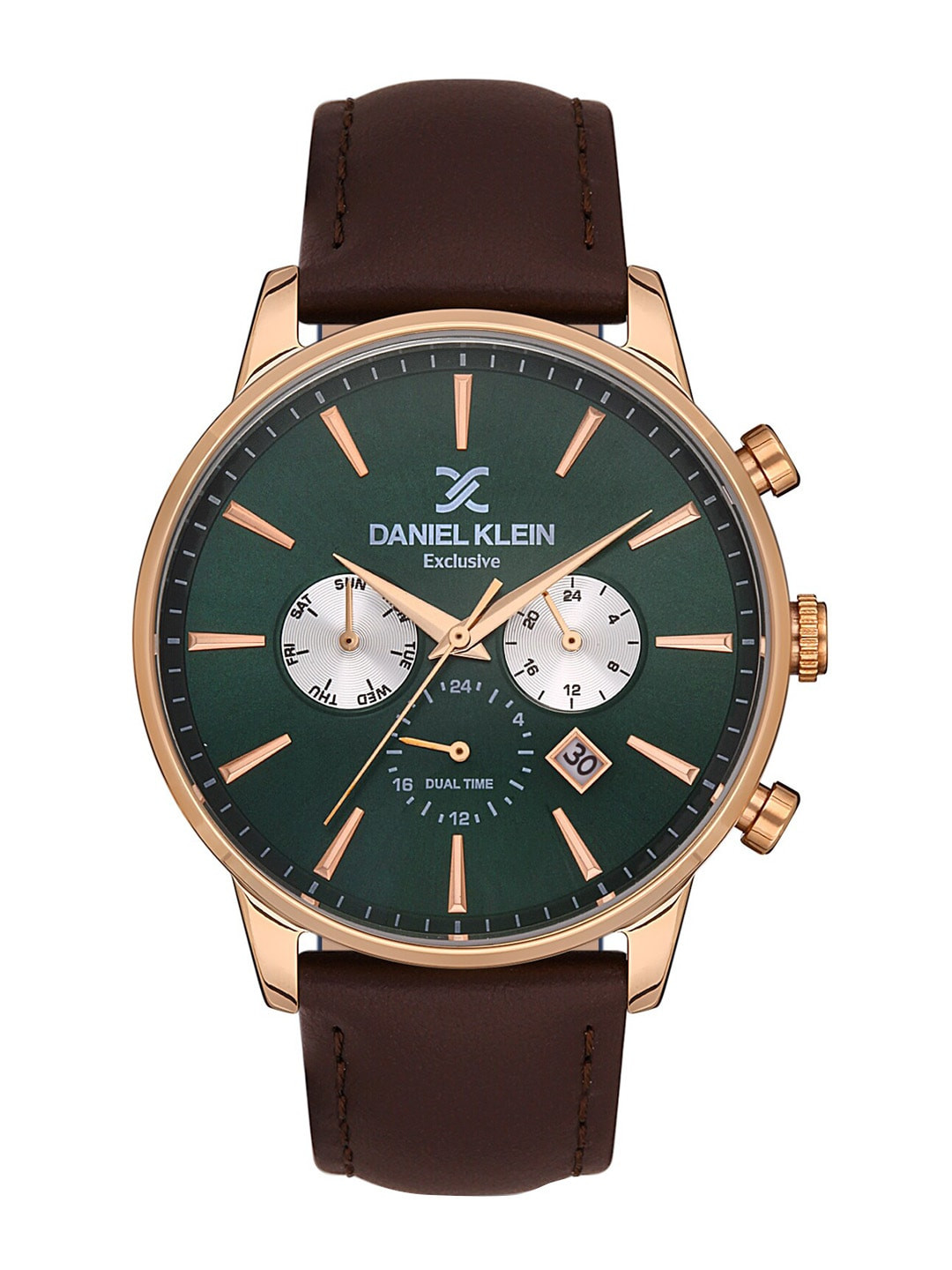 

Daniel Klein Men Pink Dial & Brown Leather Straps Analogue Watch DK 1 13111-6