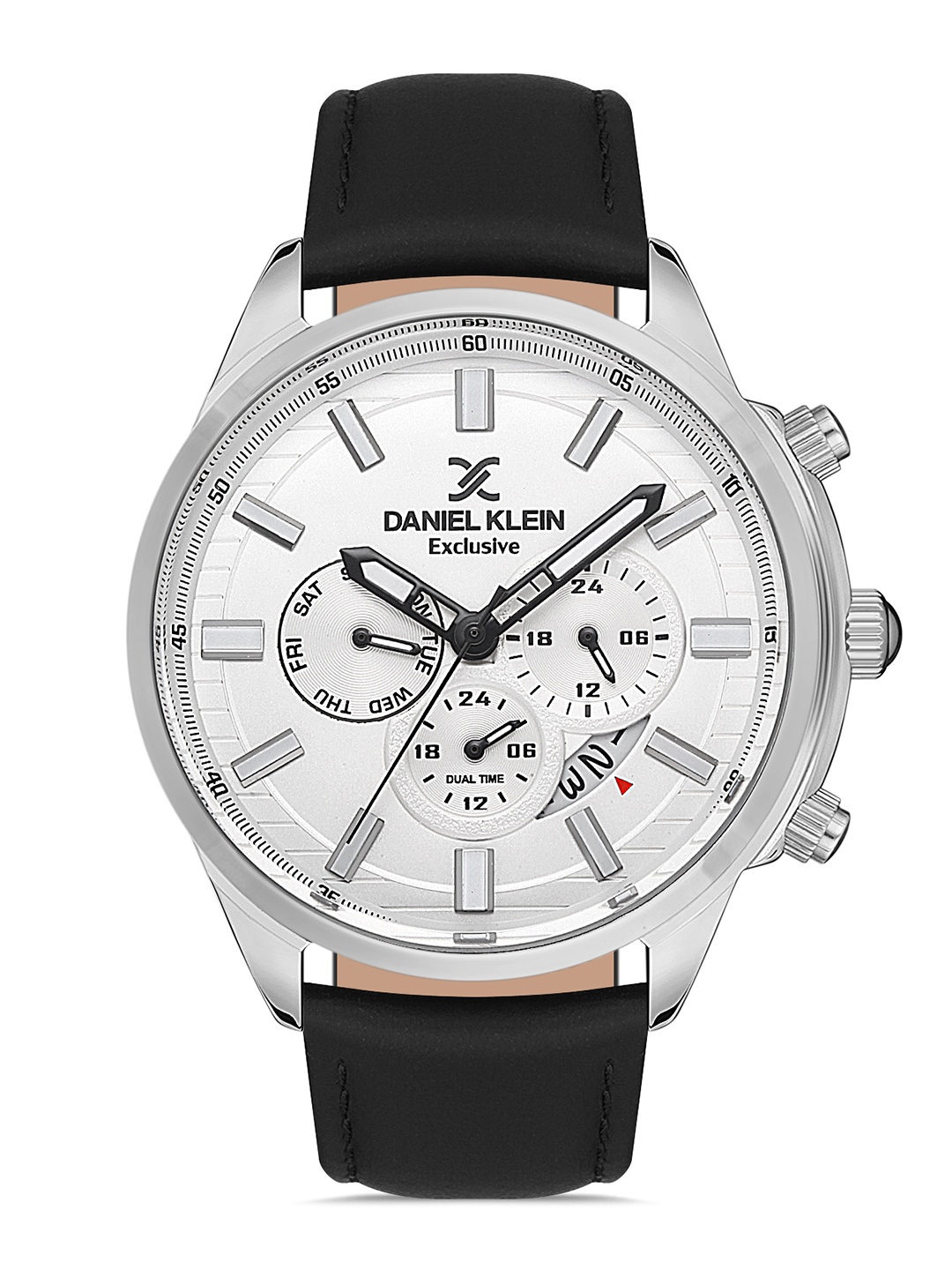 

Daniel Klein Men Silver-Toned Dial & Black Leather Straps Analogue Watch