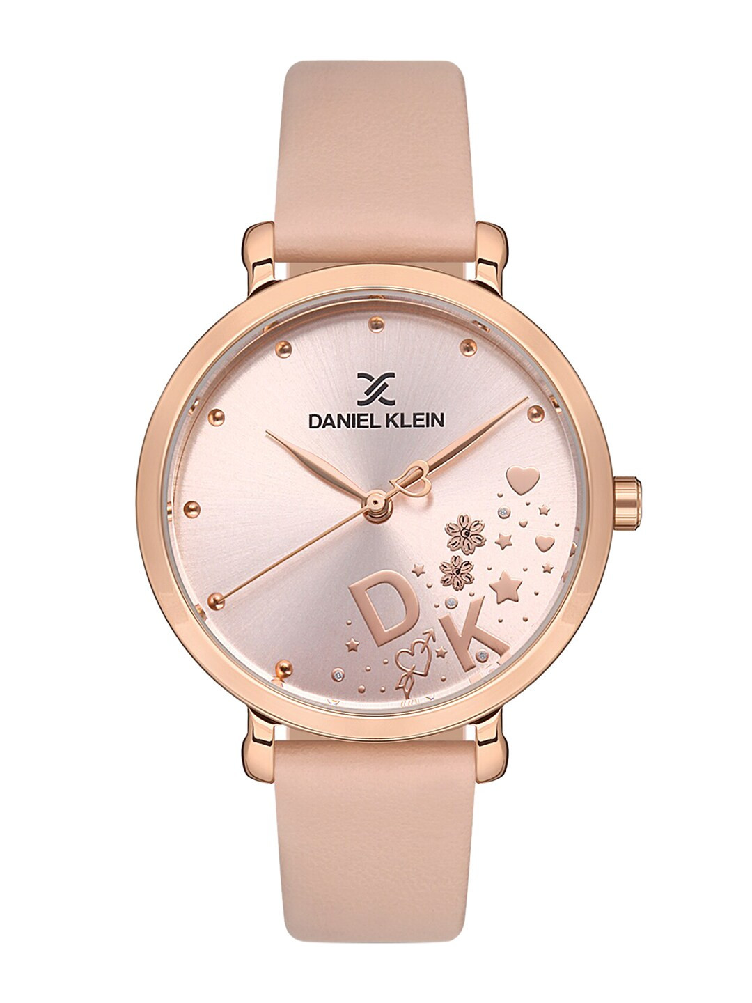 

Daniel Klein Women Pink Embellished Dial & Pink Leather Straps Analogue Watch DK 1 13152-5
