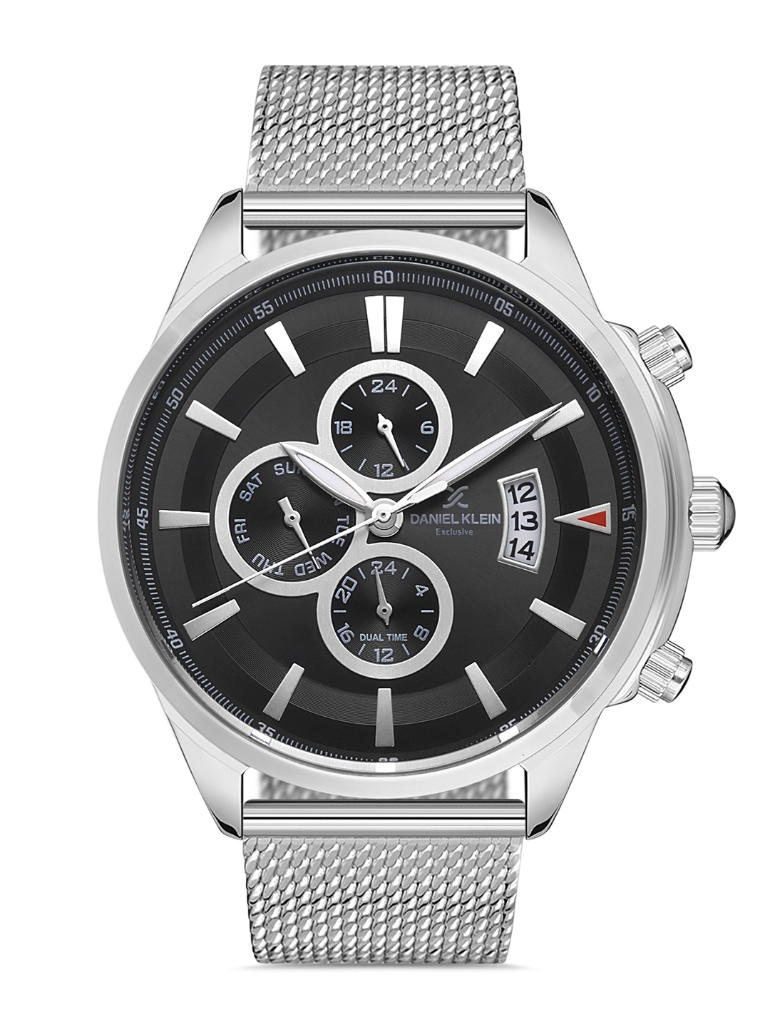 

Daniel Klein Men Silver-Toned Dial & Silver Toned Bracelet Style Straps Analogue Watch DK 1 13117-2