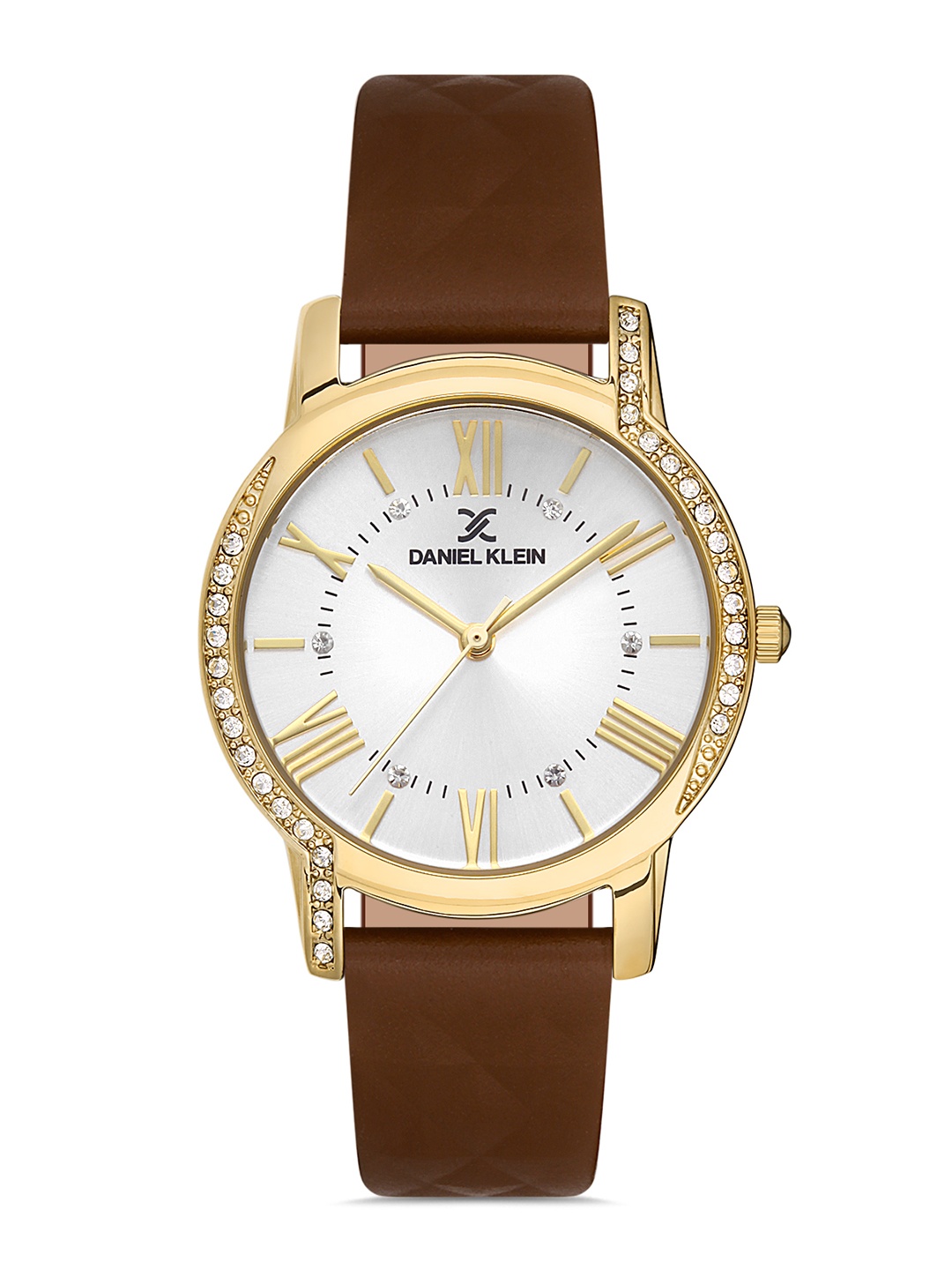 

Daniel Klein Women Gold-Toned Dial &Brown Leather Straps Analogue Watch DK 1 13038-2