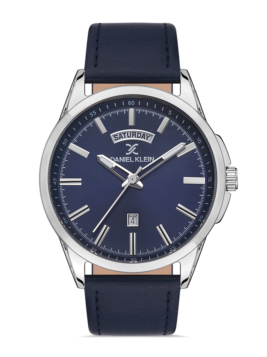 

Daniel Klein Men Silver-Toned Dial & Blue Leather Straps Analogue Watch DK 1 13079-3