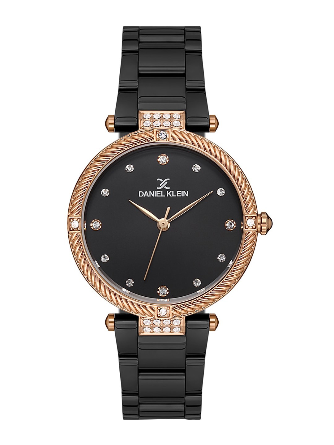 

Daniel Klein Women Black Dial & Black Analogue Watch DK.1.13125-6-Silver