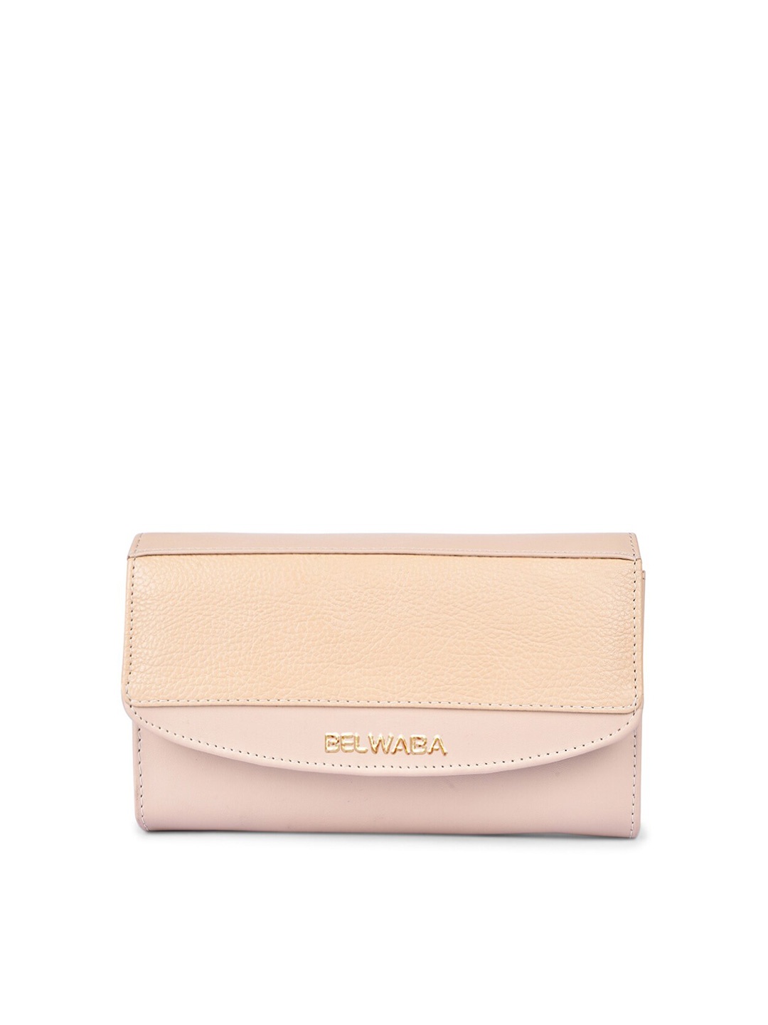 

Belwaba Women Beige Printed PU Two Fold Wallet