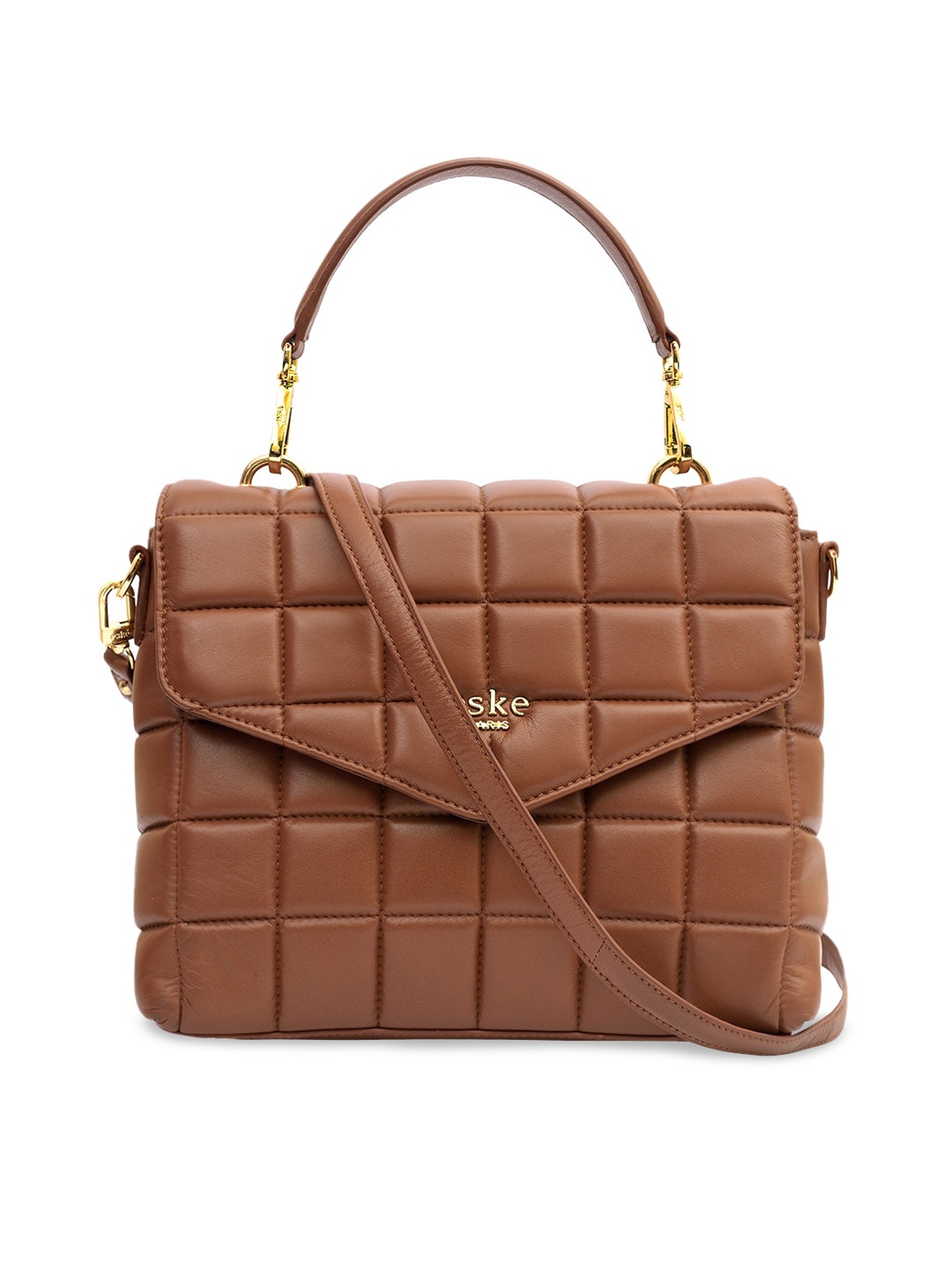 

Eske Brown Leather Structured Satchel