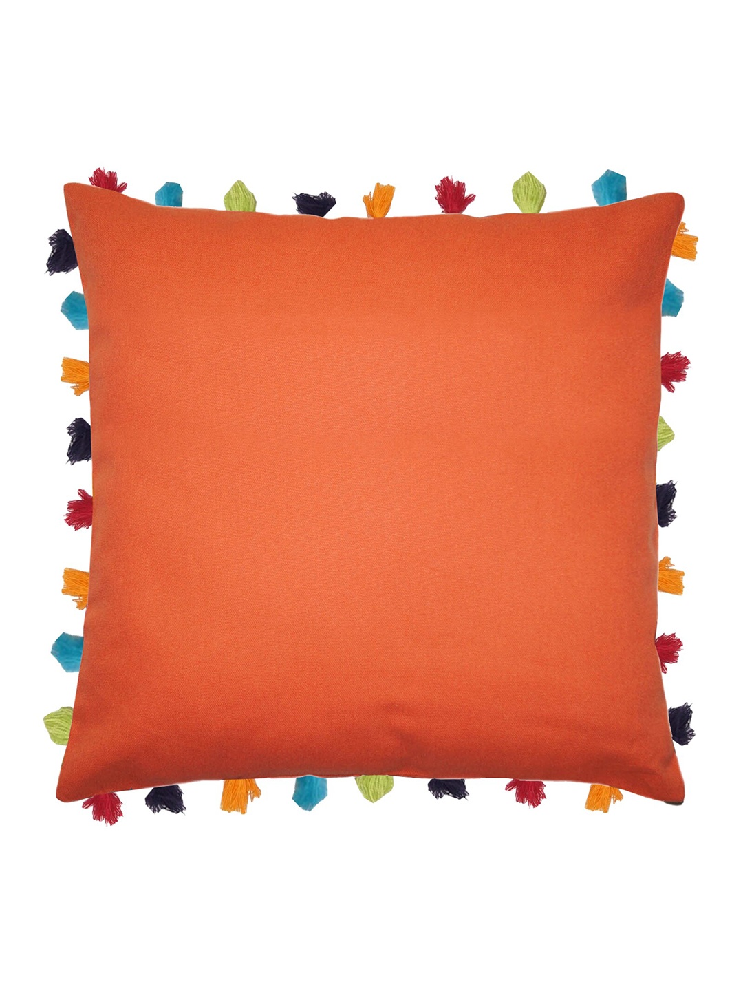 

Lushomes Orange Solid Square Cushion Covers