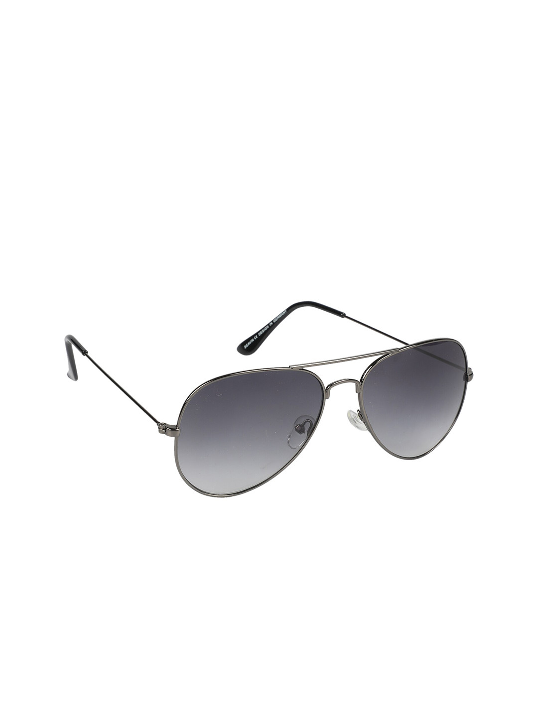 

Scavin Unisex Grey Lens & Gunmetal-Toned Aviator Sunglasses with UV Protected Lens