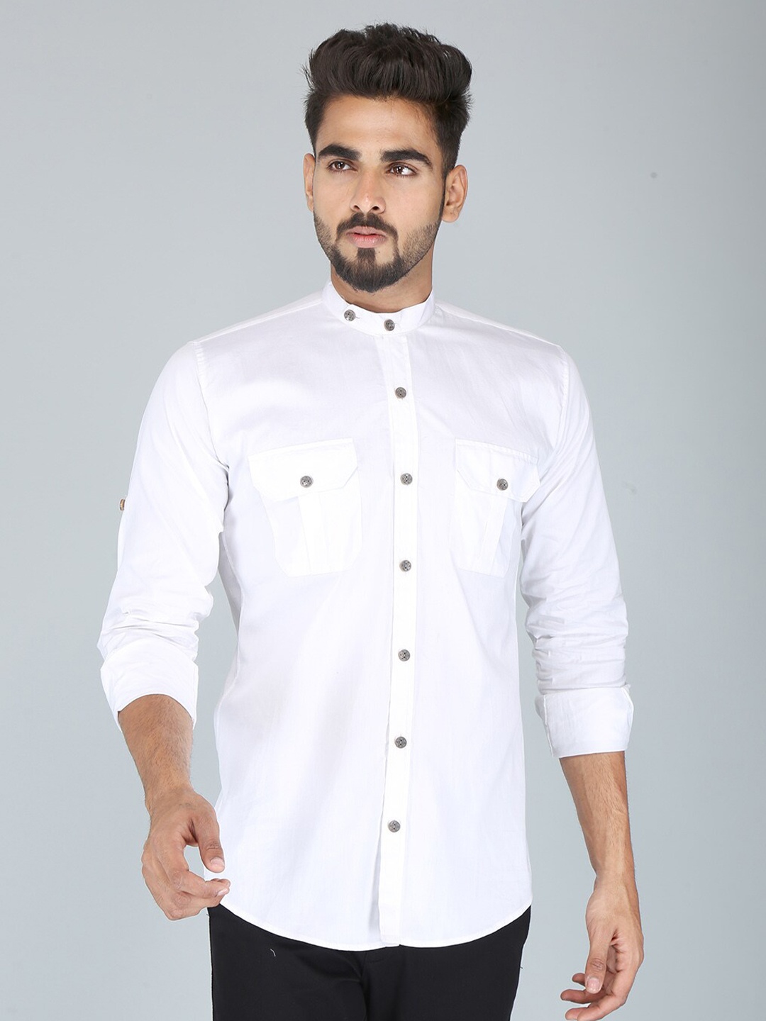 

FUBAR Men White Modern Casual Shirt