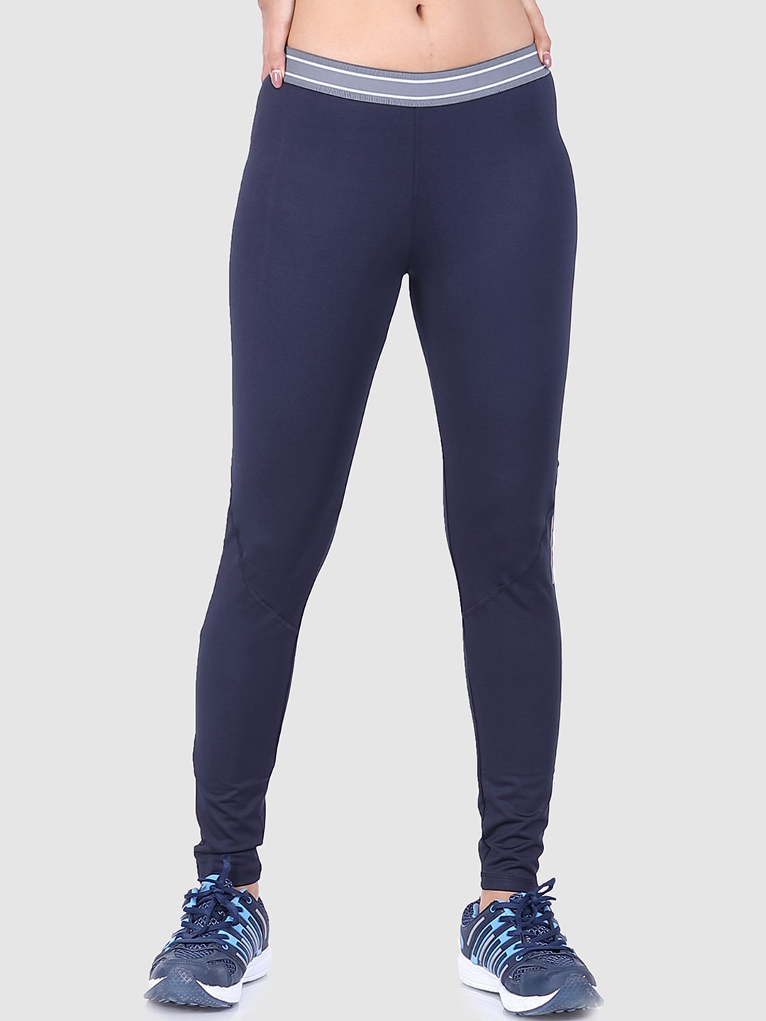 

LAASA SPORTS Women Navy Blue Slim Fit Sports Tights