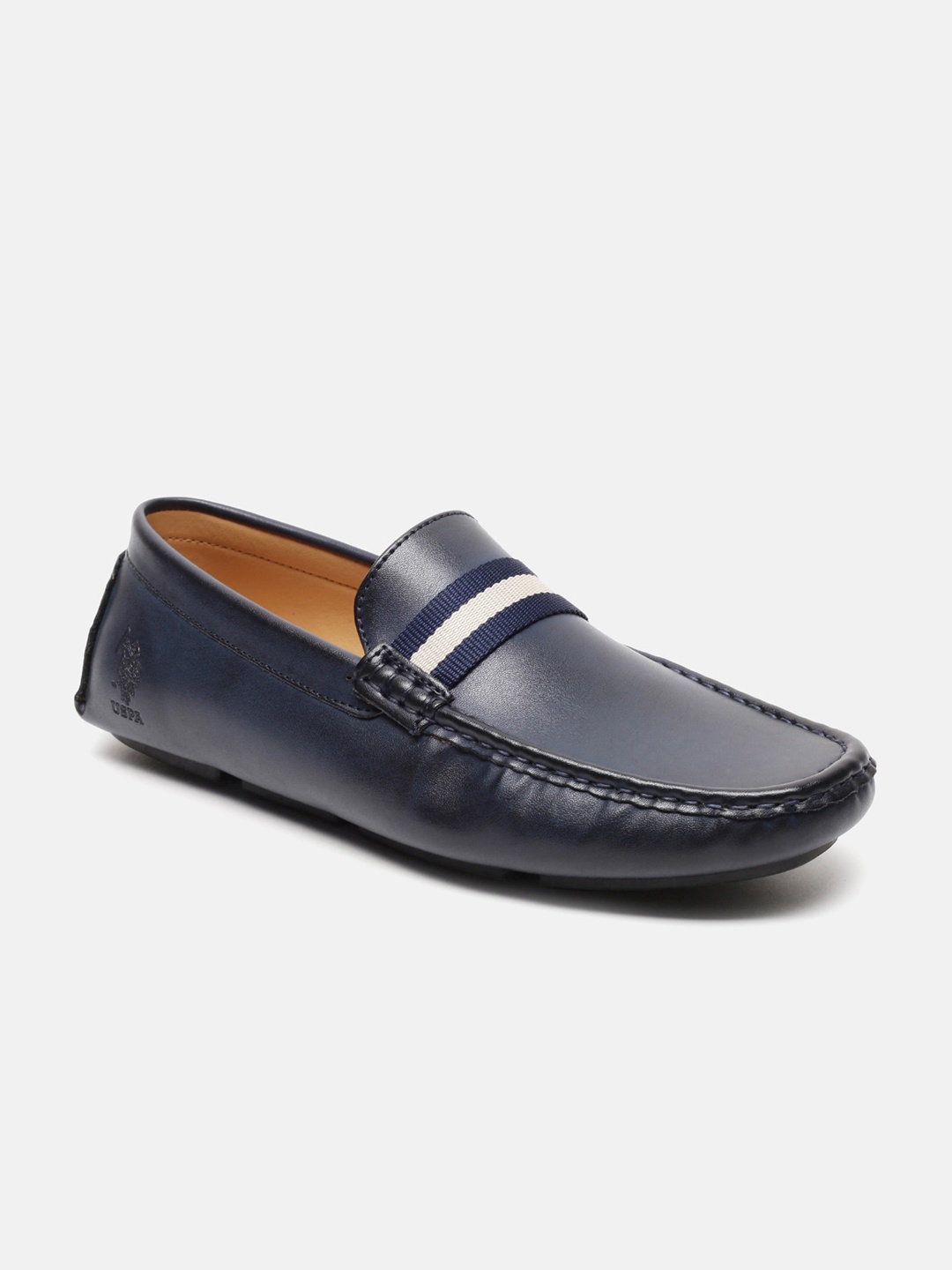 

U S Polo Assn Men Navy Blue PU Driving Shoes