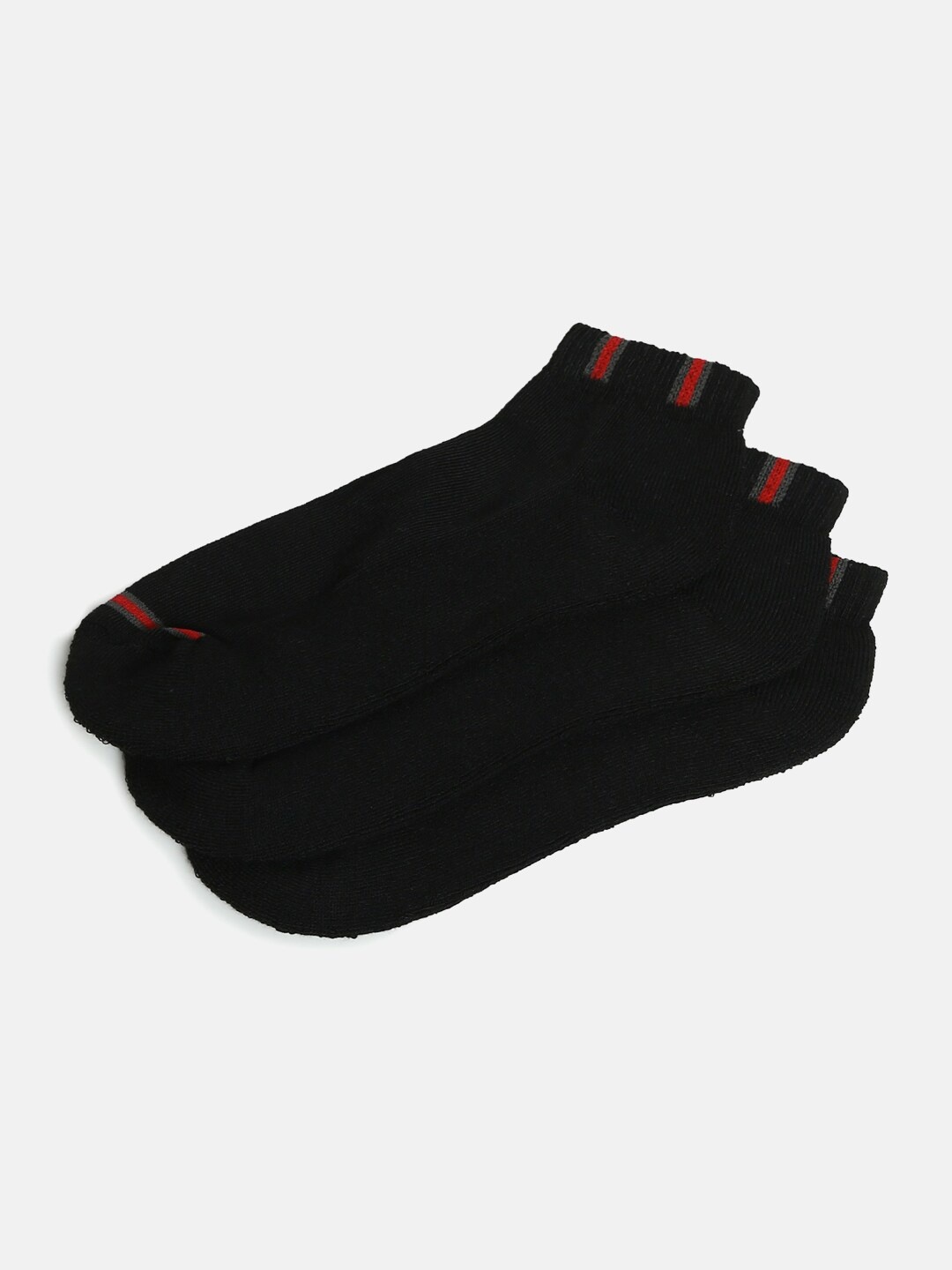 

Urban Dog Men Pack of 3 Solid Ankle Length Socks, Black