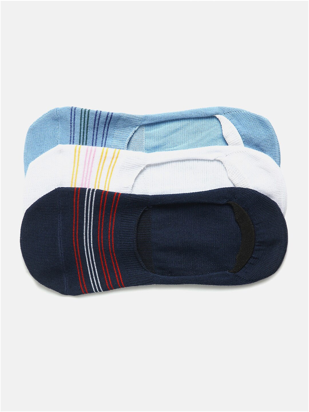 

Urban Dog Men Pack Of 3 Shoe-Liner Socks, Blue