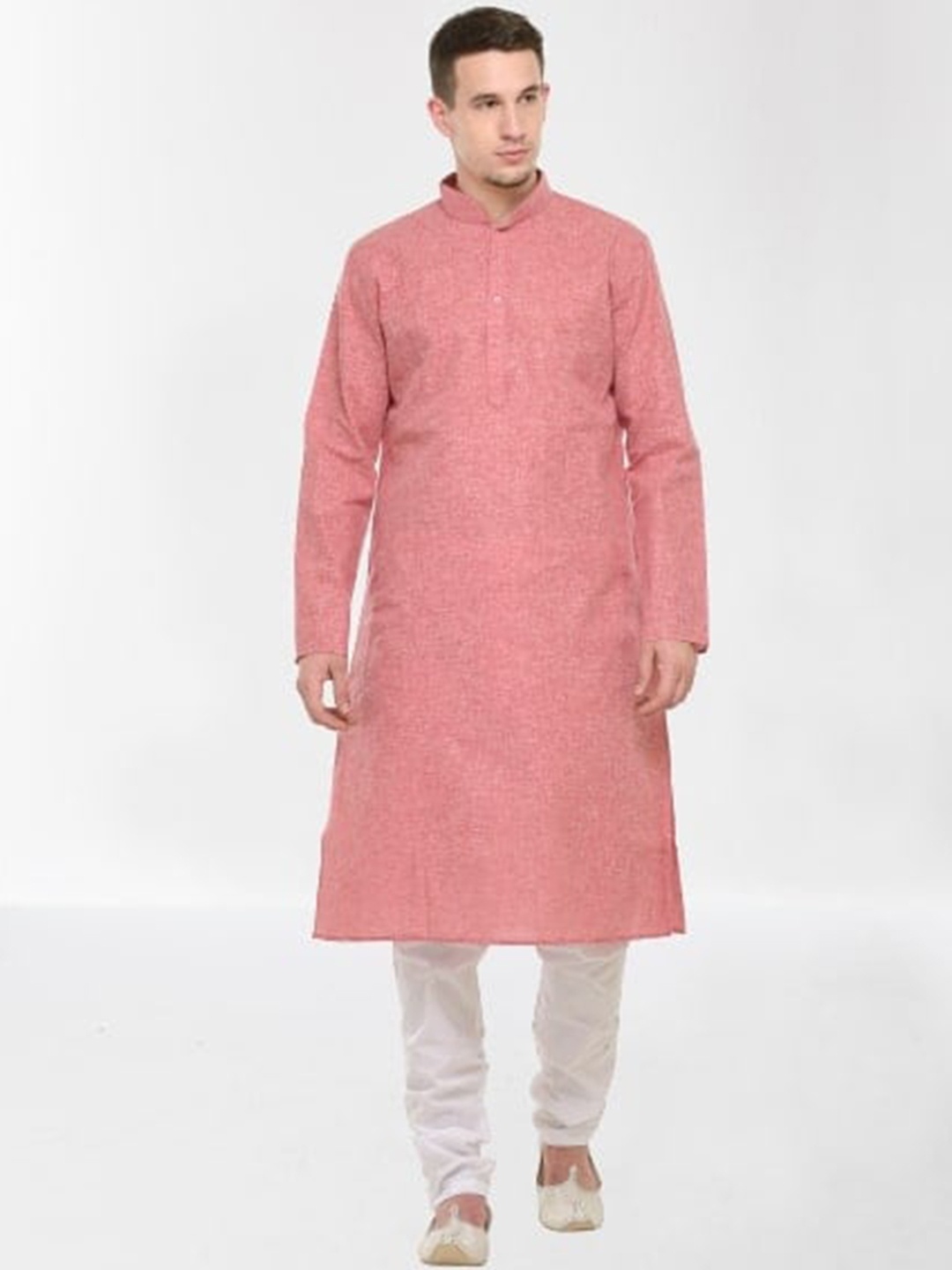 

RG DESIGNERS Men Peach-Coloured Kurta with Pyjamas