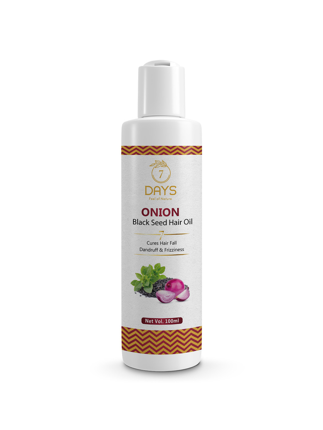 

7 DAYS Nourishing & Regenerating Onion Hair Oil with Almond & Rosemary - 120ml, White