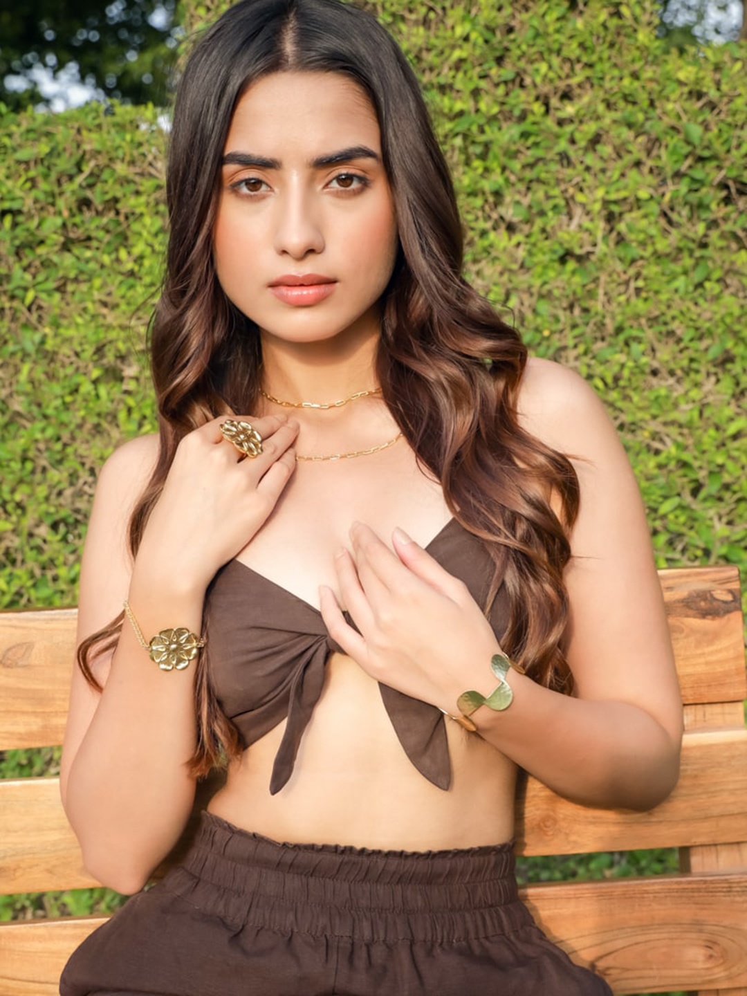 

STILSKII Gold-Toned Brass Gold-Plated Bangle-Style Bracelet
