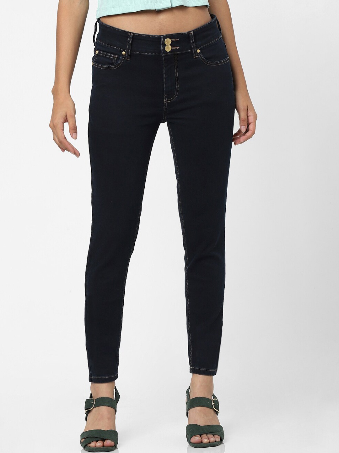 

ONLY Women Blue Skinny Fit High-Rise Jeans