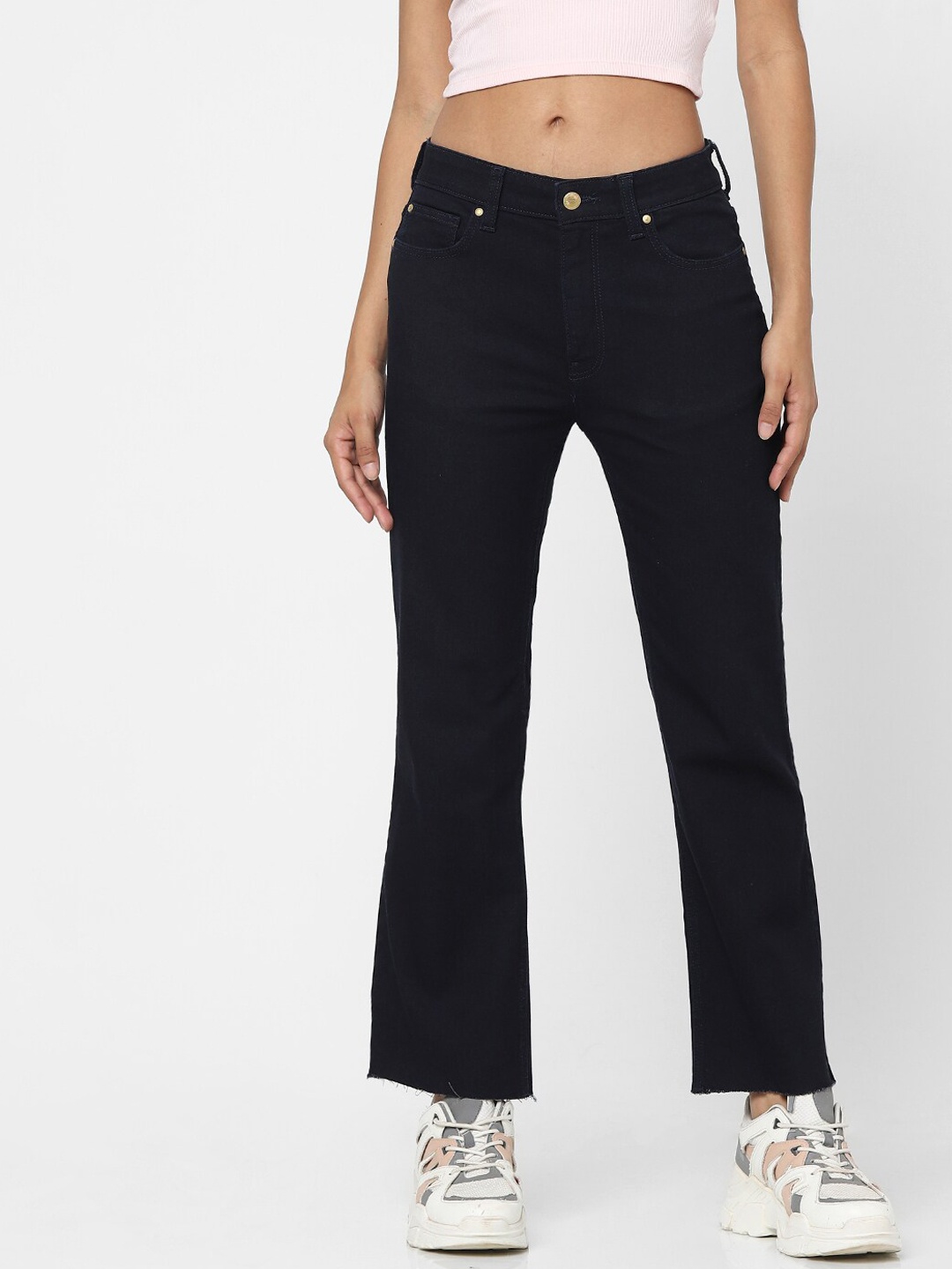 

ONLY Women Blue Bootcut High-Rise Jeans