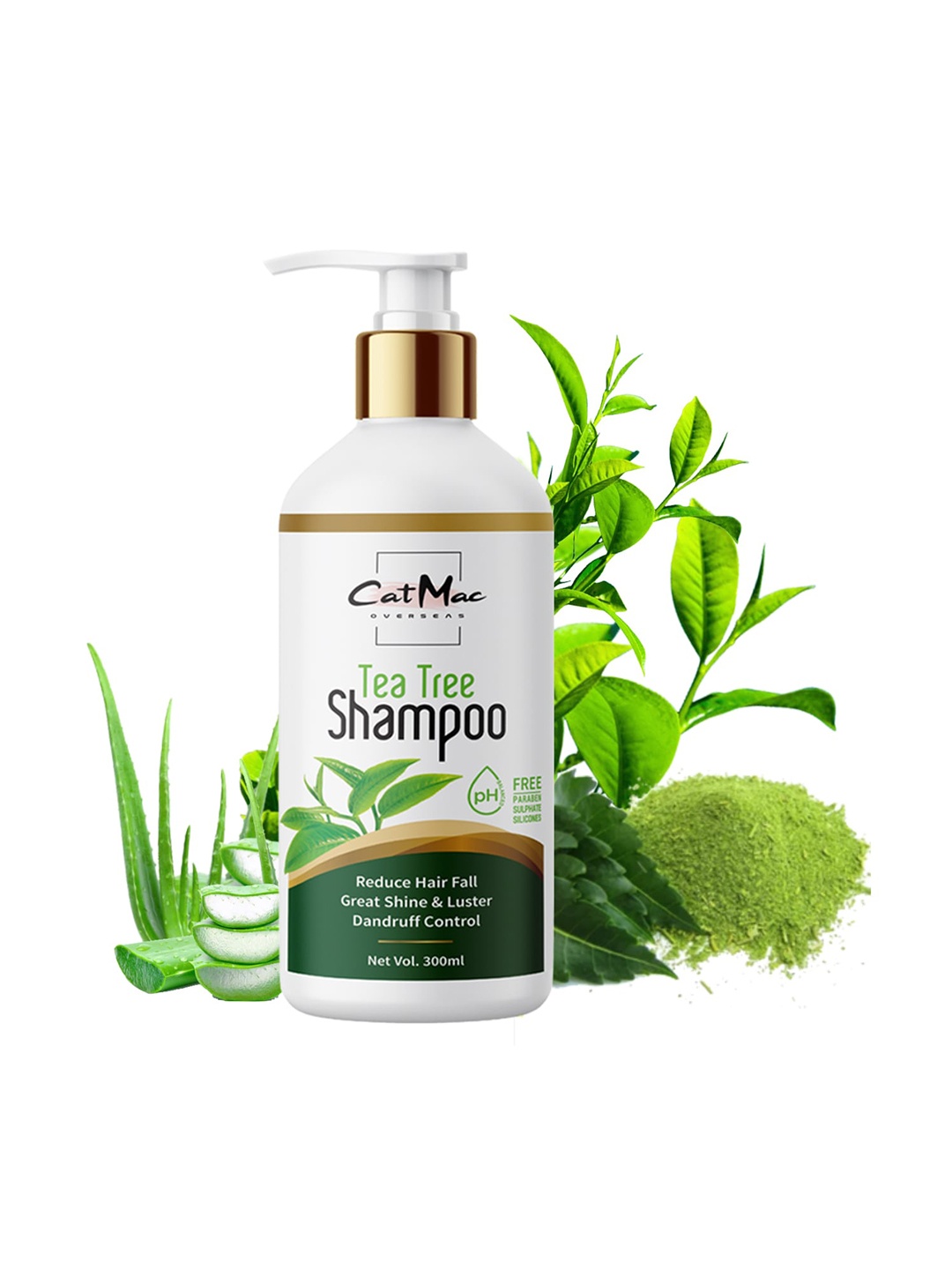

CatMac Tea Tree Hair Shampoo with Neem & Bhringraj - 300 ml, White