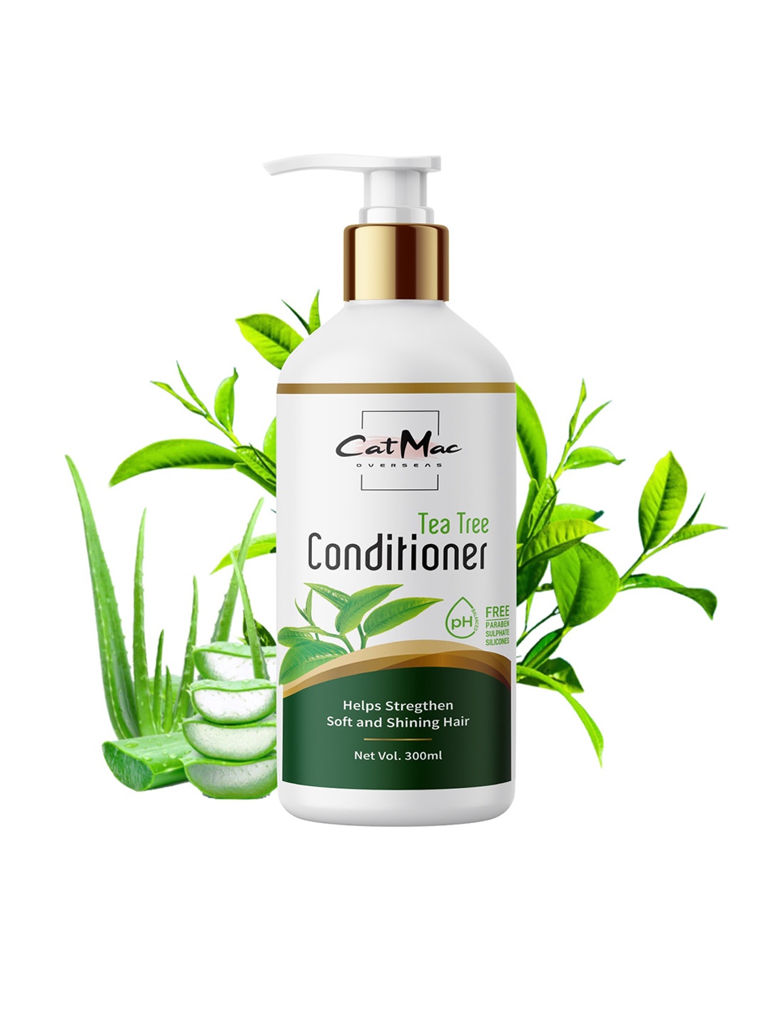 

CatMac Tea Tree Hair Conditioner with Neem & Bhringraj - 300 ml, White