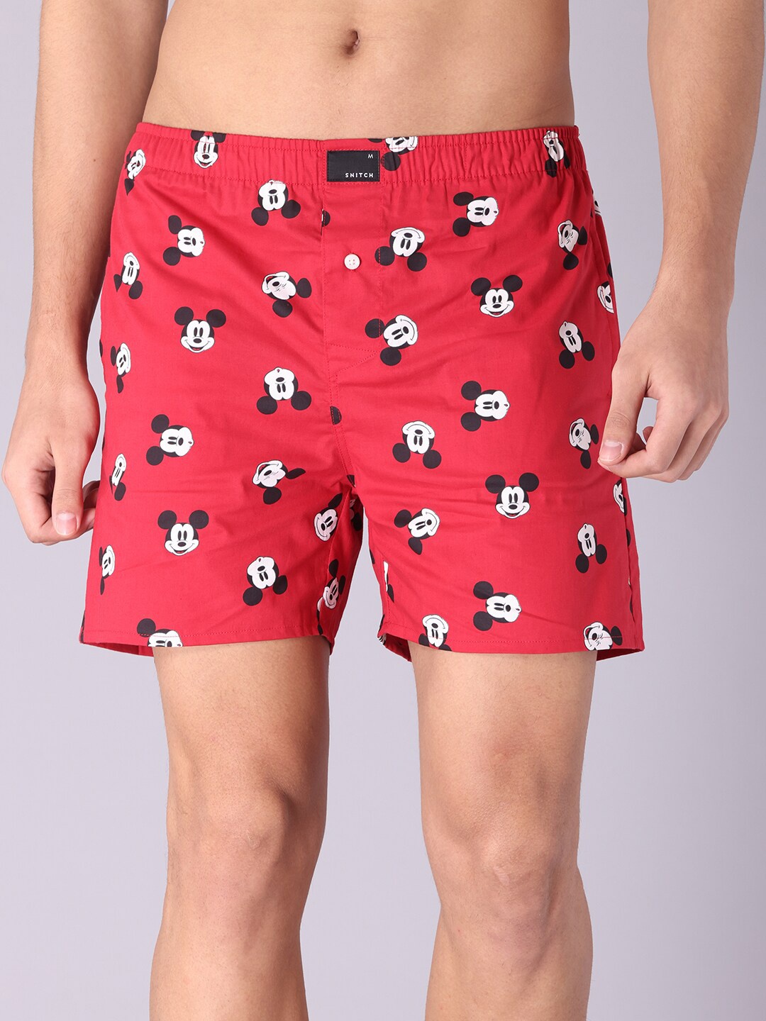 

Snitch Men Red Printed Cotton Boxers 4MSBX9202
