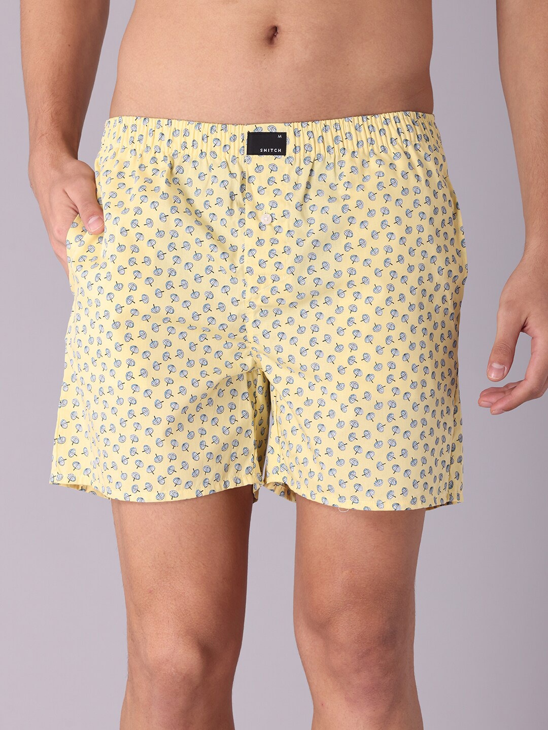 

Snitch Men Yellow Printed Cotton Boxer 4MSBX9202-26-S