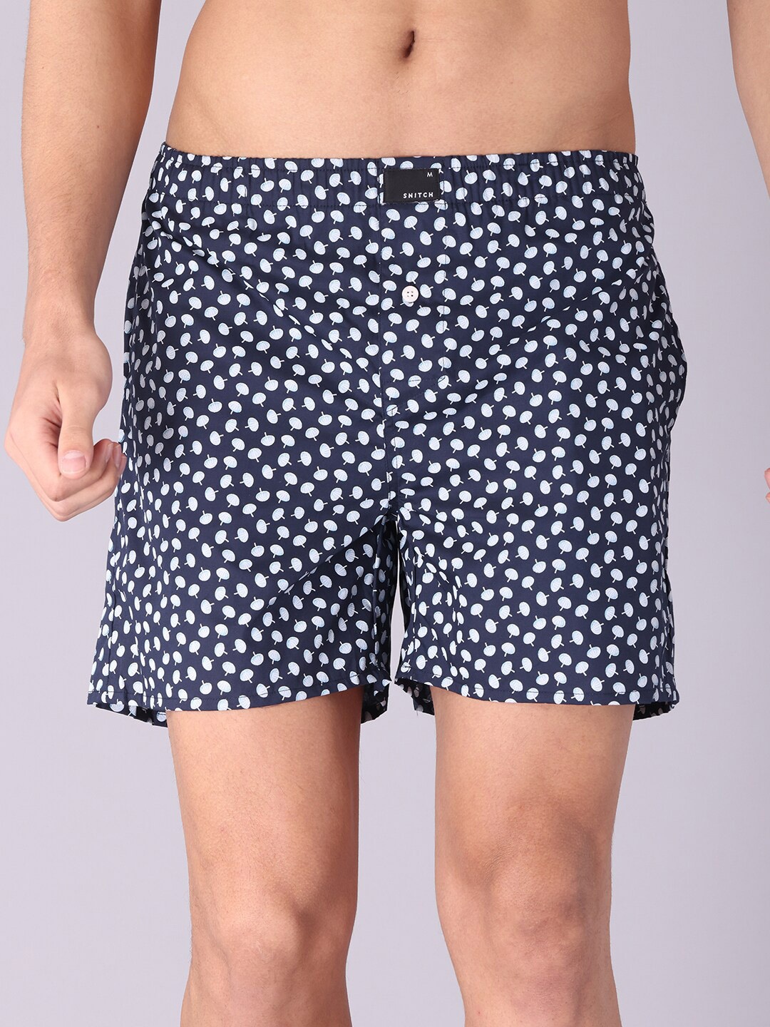 

Snitch Men Blue Printed Pure Cotton Boxer 4MSBX9202-02-S