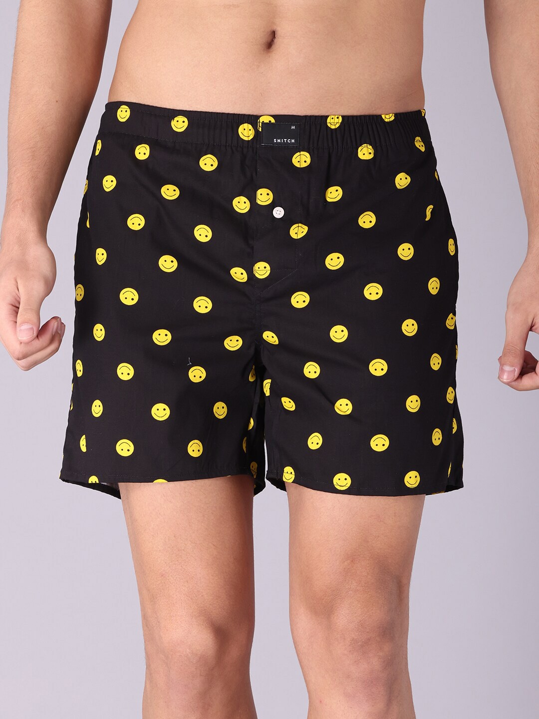 

Snitch Men Black Printed Pure Cotton Boxer 4MSBX9202-13-S